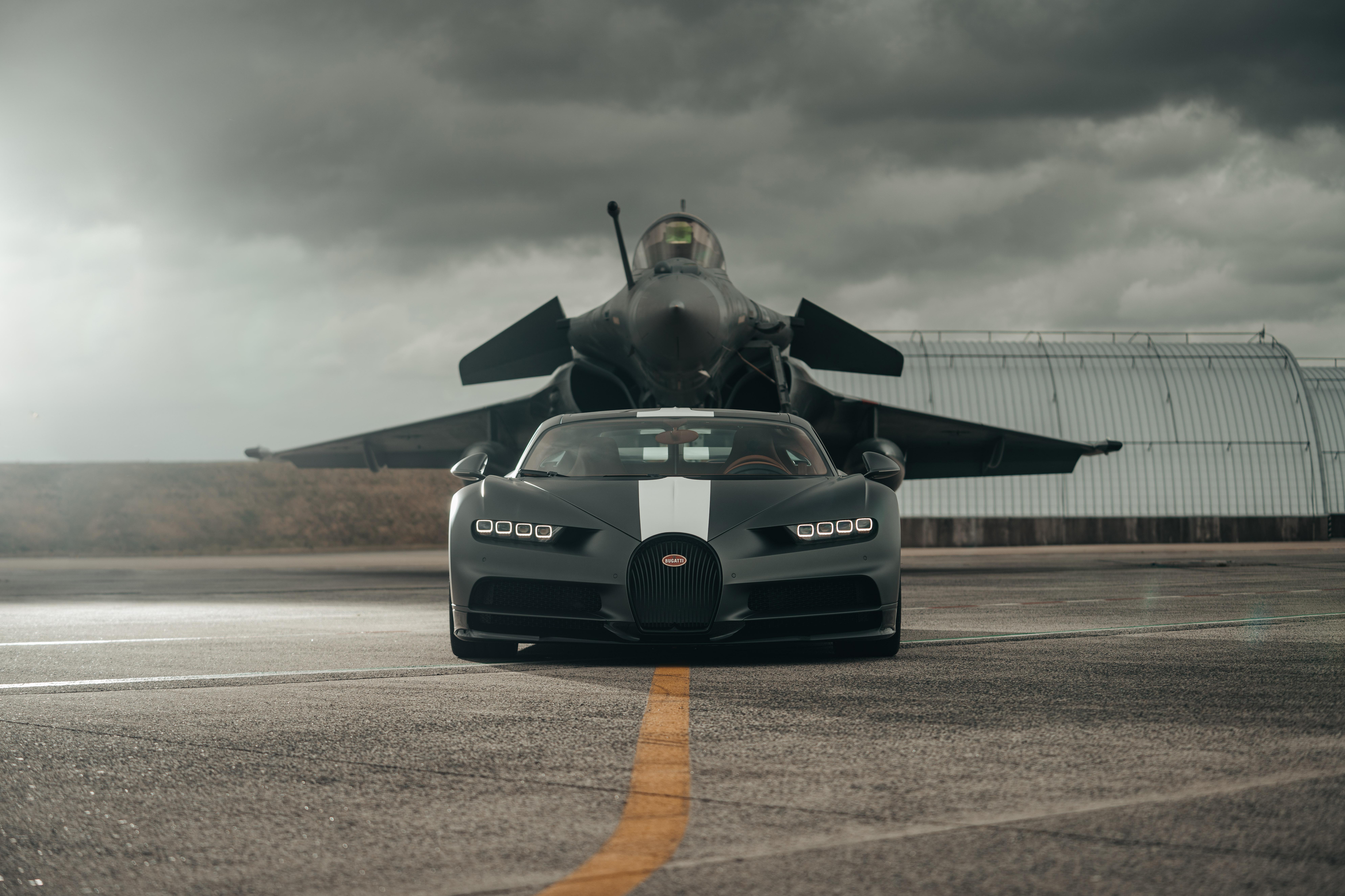 7952x5301 Bugatti Chiron Meets Dassault Rafale Marine Jet 8k, HD Cars, 4k Wallpaper, Image, Background, Photo and Picture