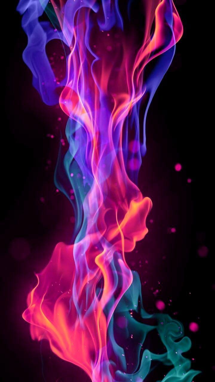 720x1280 Pink Blue Fire Wallpaper