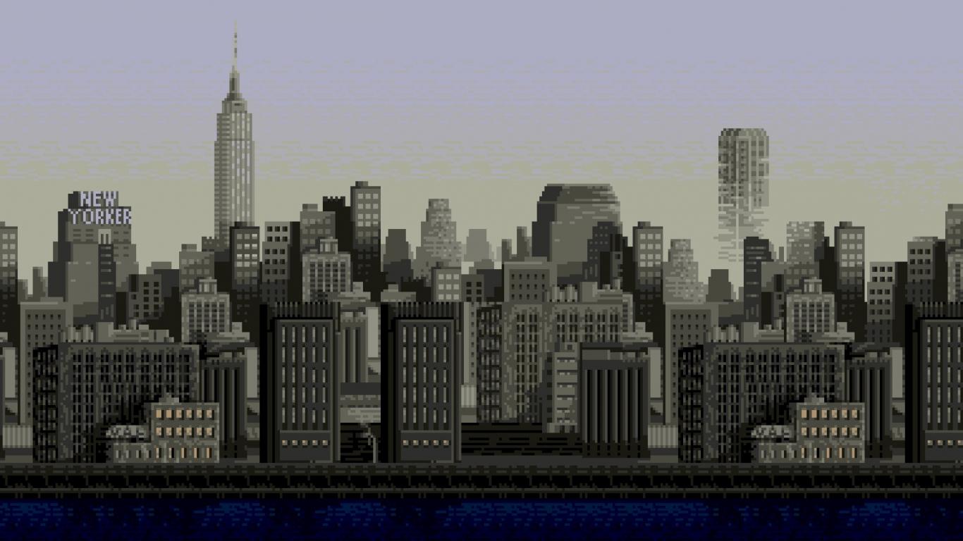 1366x768 Download 1366x768 wallpaper pixel art, cityscape, buildings, new york, tablet, laptop, 1366x768 HD image, background, 16710