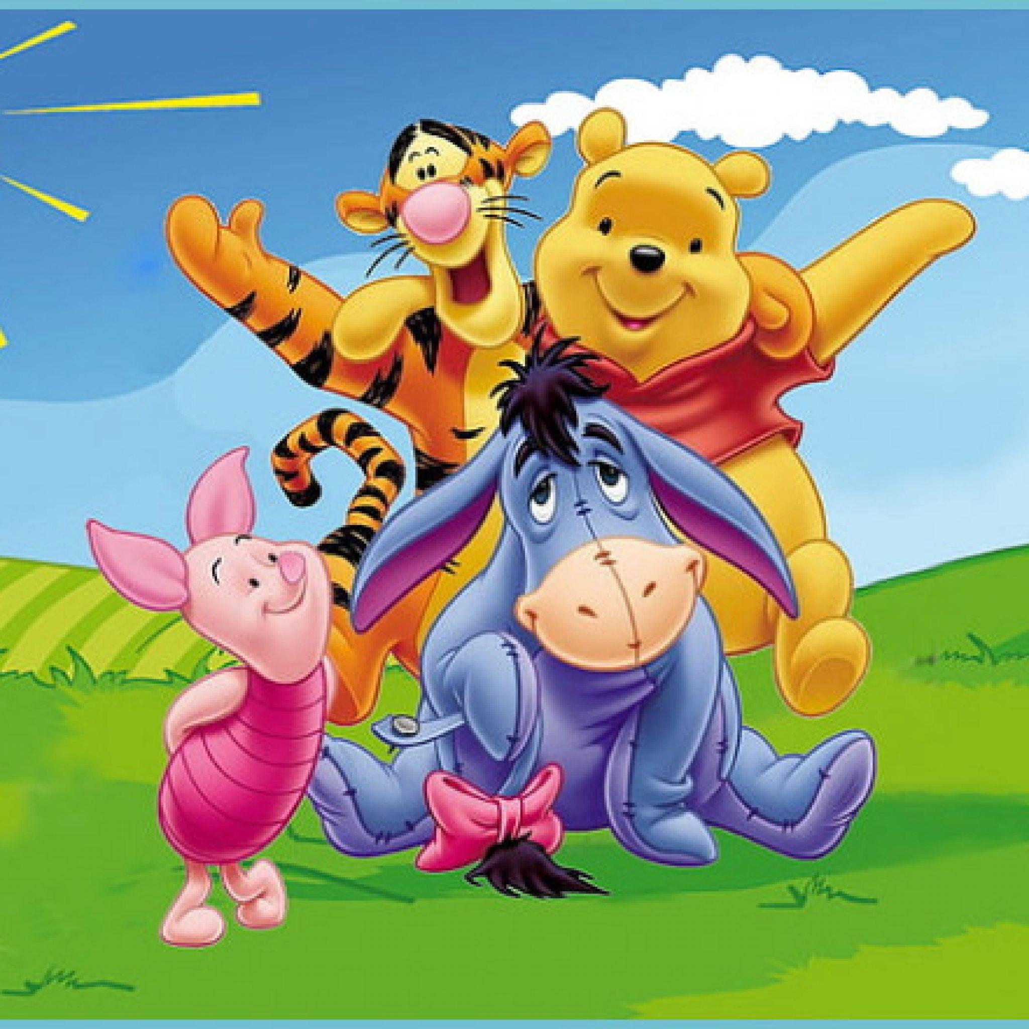 2048x2048 HD Wallpaper: Winnie The Pooh Tigger Piglet Eeyore Gray Donkey The Pooh Wallpaper
