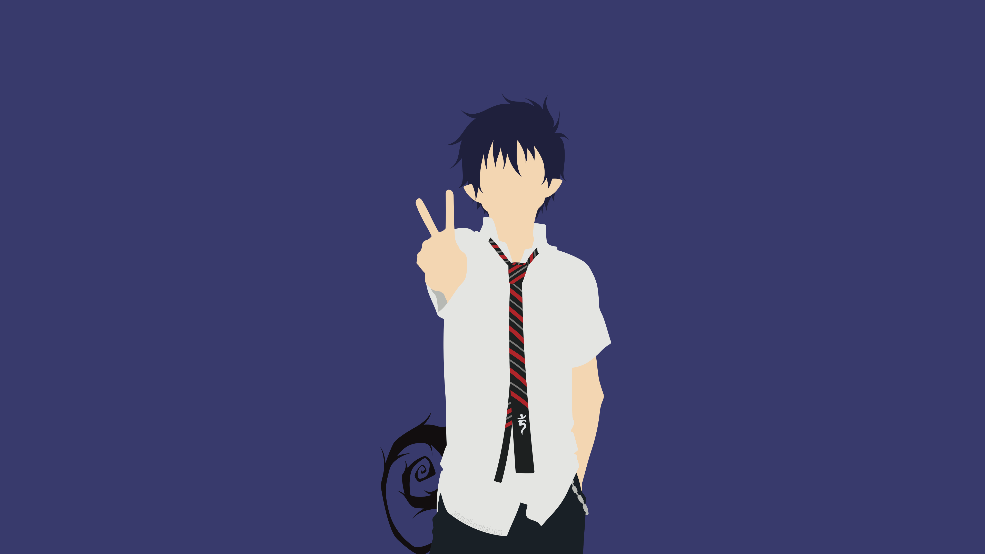 Blue Exorcist Minimalist Wallpapers Top Free Blue Exorcist Minimalist Backgrounds Wallpaperaccess