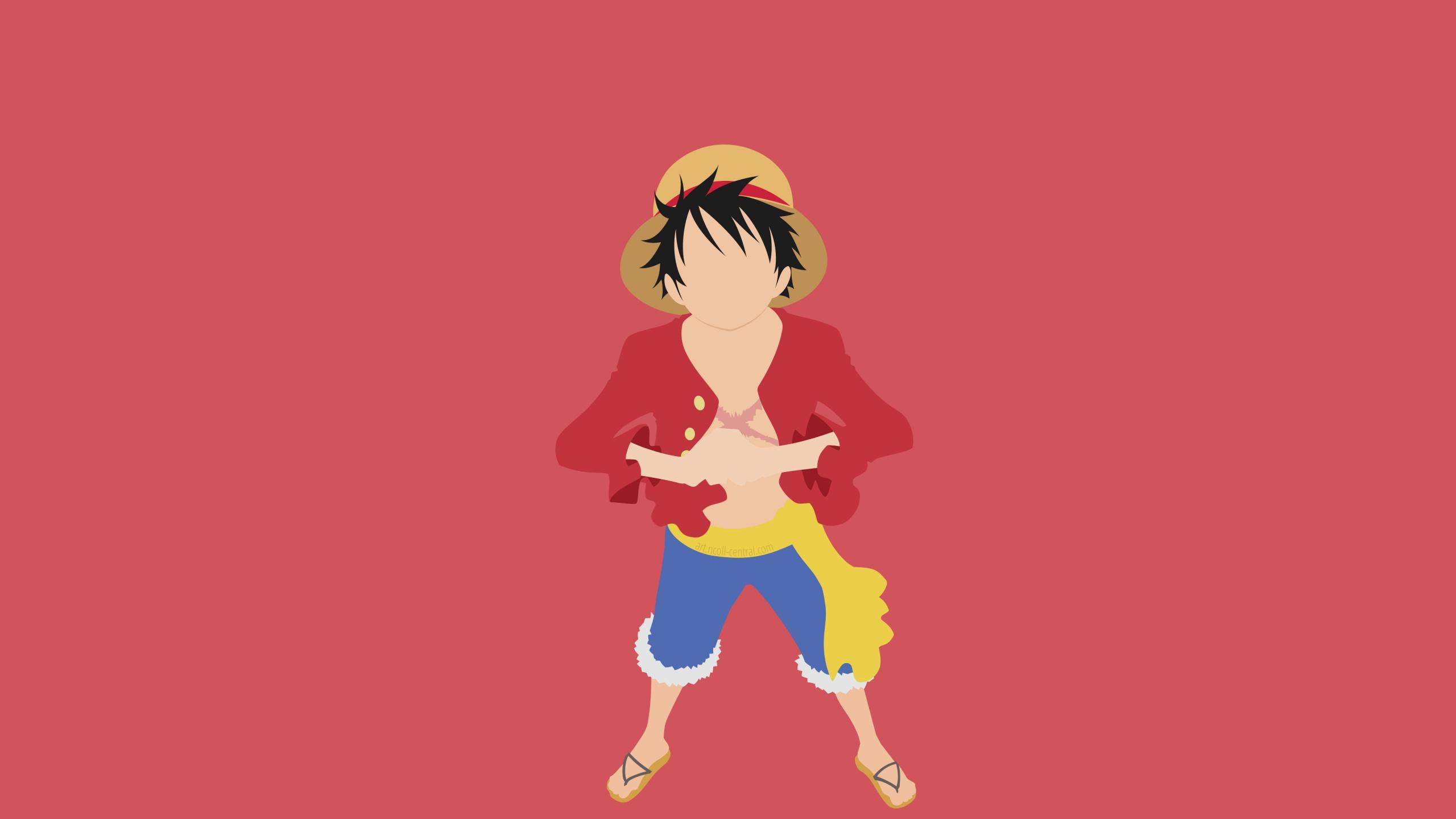 2560x1440 Download Minimal, one piece, anime boy, Monkey D. Luffy wallpaper, 2560x Dual Wide, Widescreen 16: Widescreen