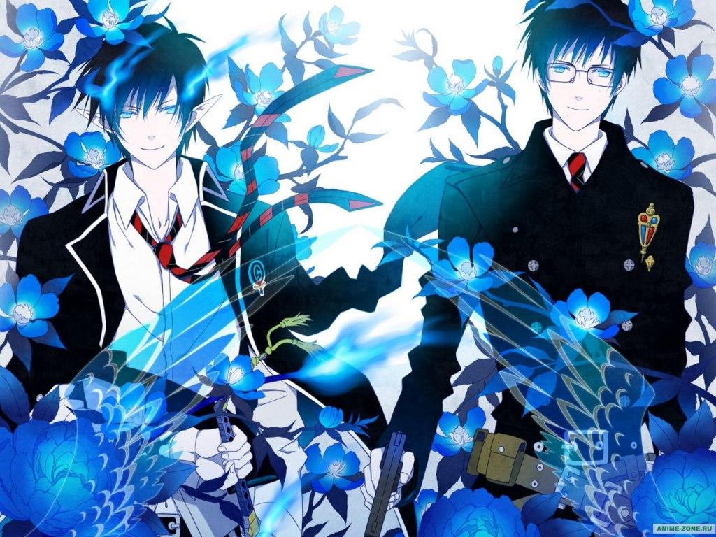 1024x768 27++ Anime Wallpaper Blue Exorcist