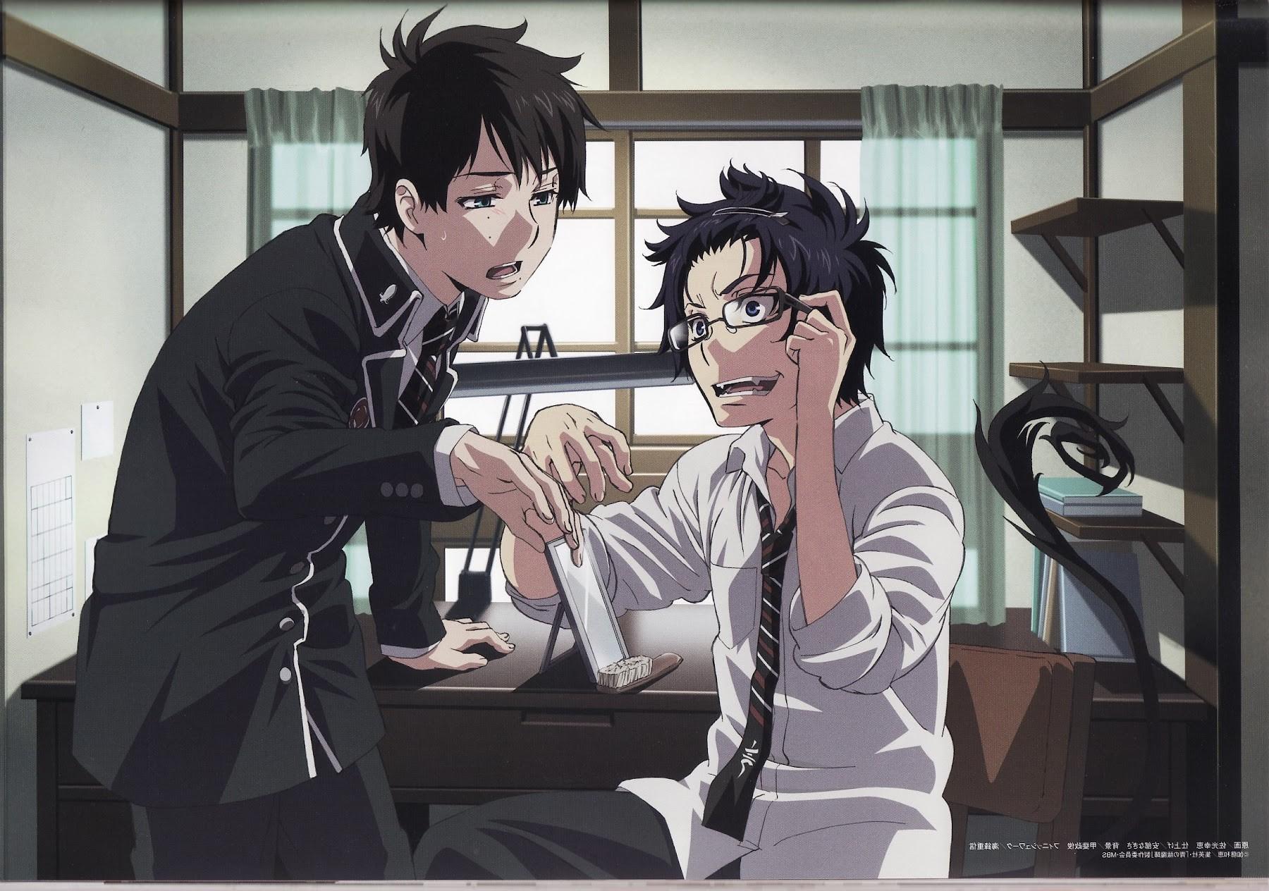 1800x1264 anime, Blue Exorcist, Demon, Okumura Rin, Okumura Yukio Wallpaper HD / Desktop and Mobile Background