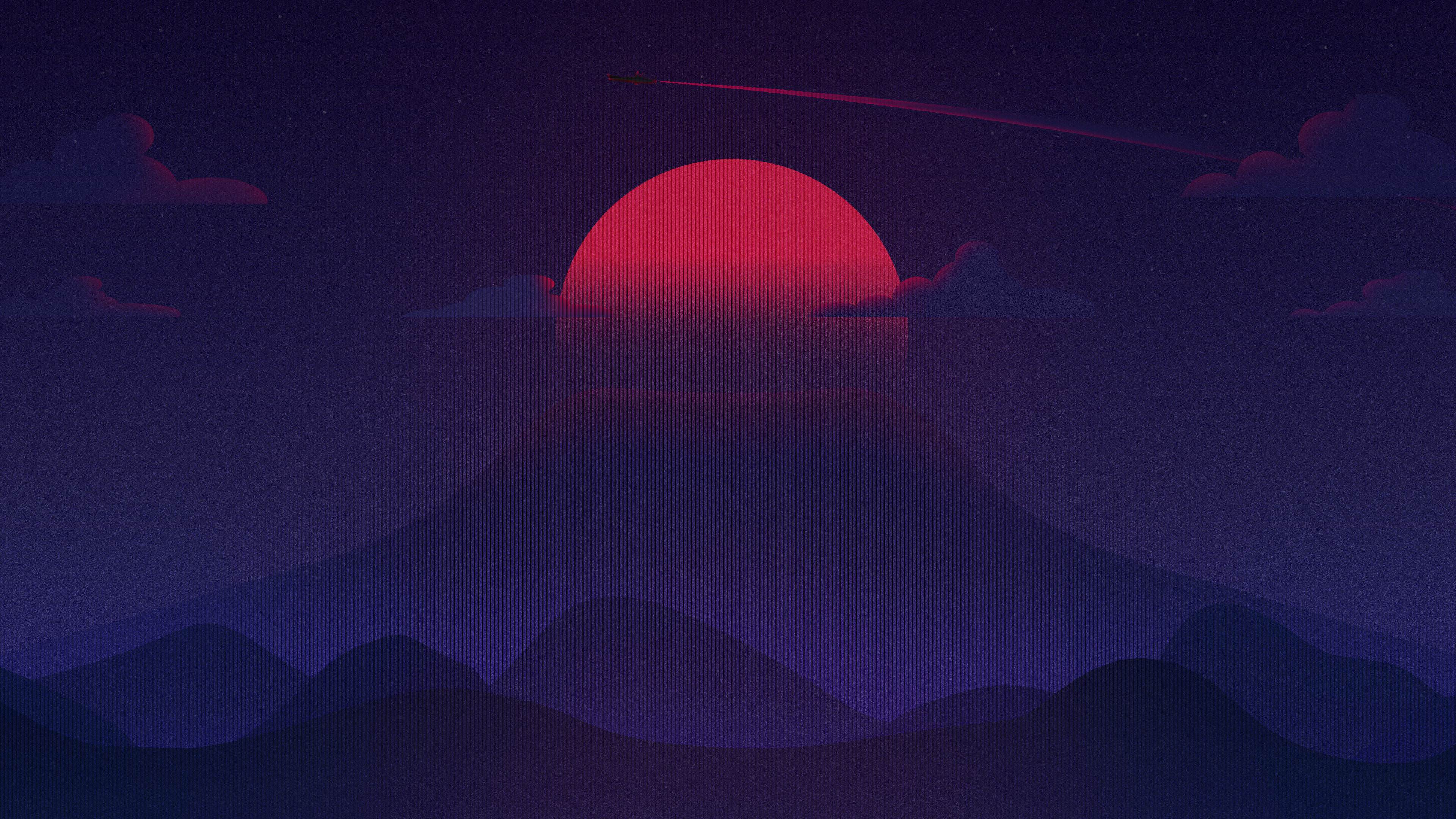 3840x2160 Bit Sunrise Mountains Artwork 4k, HD Artist, 4k Wallpaper, Image, Background, Photo and Picture