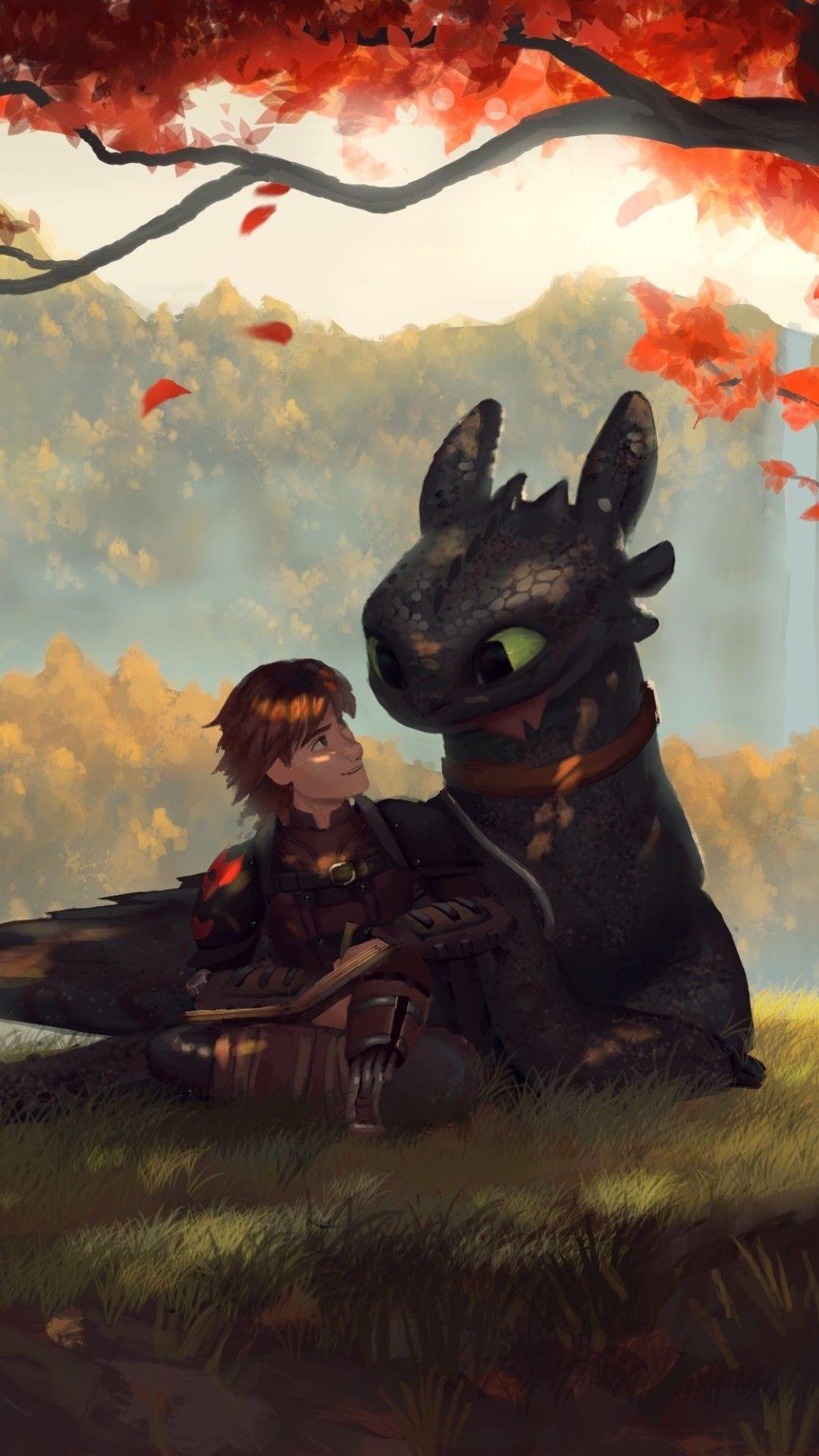 1080x1920 Toothless And Hiccup Fanart Mobile Wallpaper (iPhone, Android, Samsung, Pixel, Xiaomi) 4K of Wallpaper for Andriod