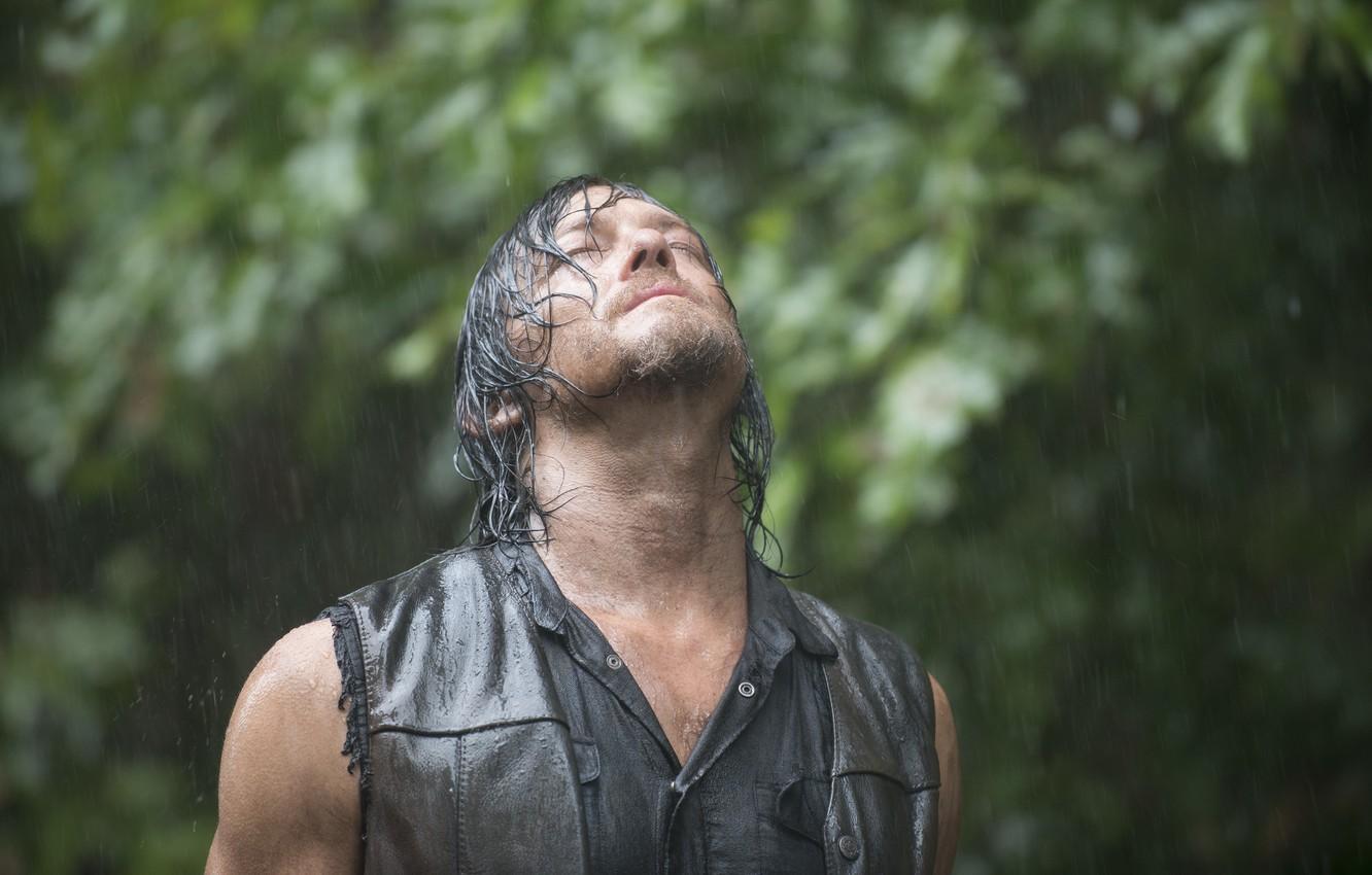 1332x850 Wallpaper rain, the series, The Walking Dead, The walking dead, Norman Reedus, Norman Reedus, Daryl Dixon, Daryl Dixon image for desktop, section фильмы