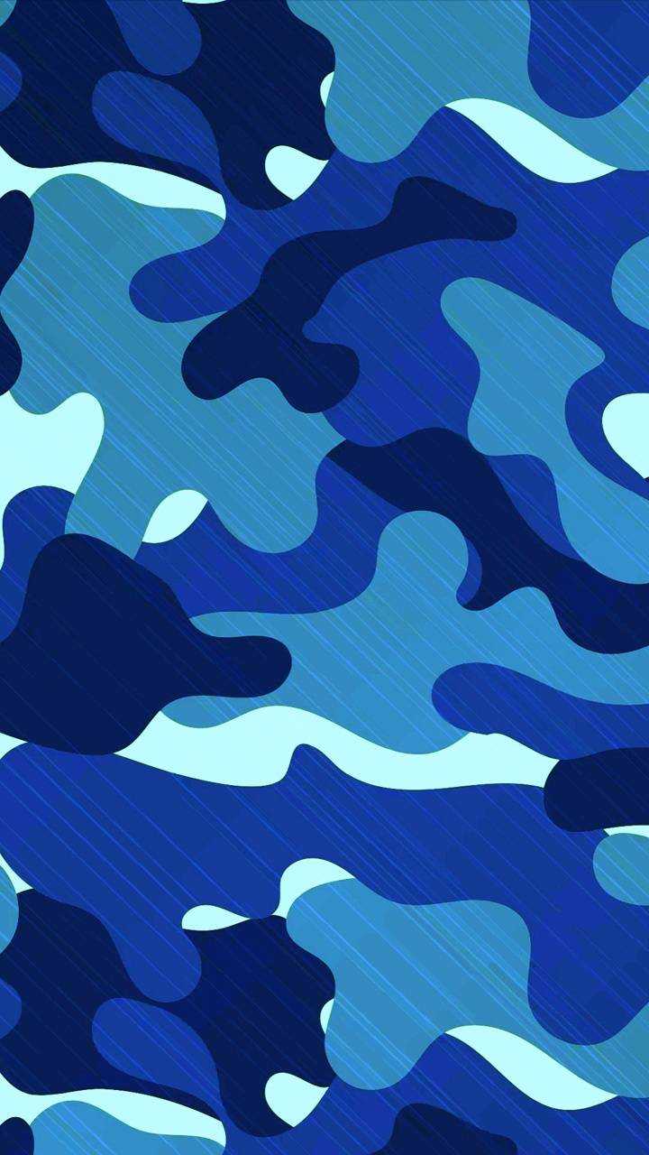 720x1280 Blue Camouflage Wallpaper