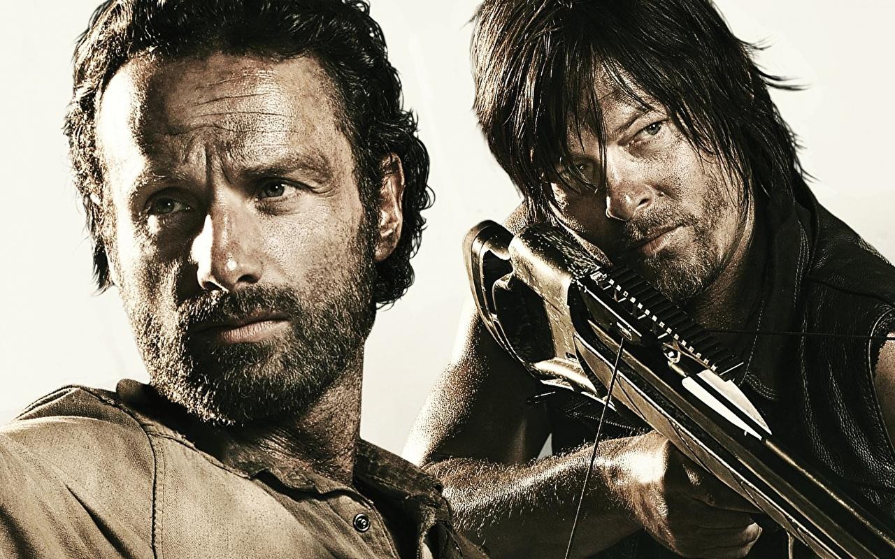 1280x800 Wallpaper The Walking Dead TV Norman Reedus Andrew Lincoln Archers