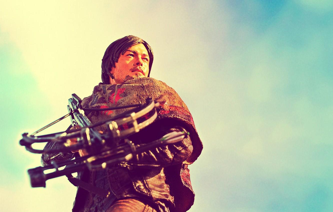 1332x850 Wallpaper the sky, clouds, toys, crossbow, Norman Reedus, Daryl Dixon, The Walkind Dead image for desktop, section фильмы