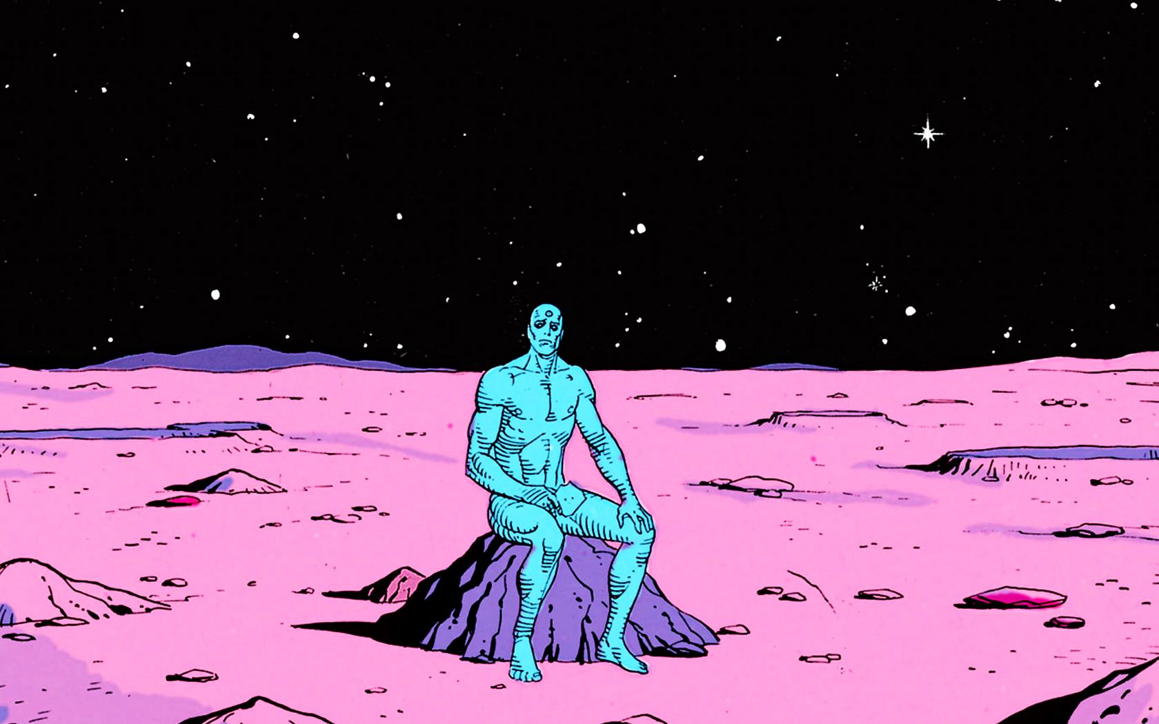 1680x1050 Dr Manhattan Chilling On Mars Wallpaperx1050
