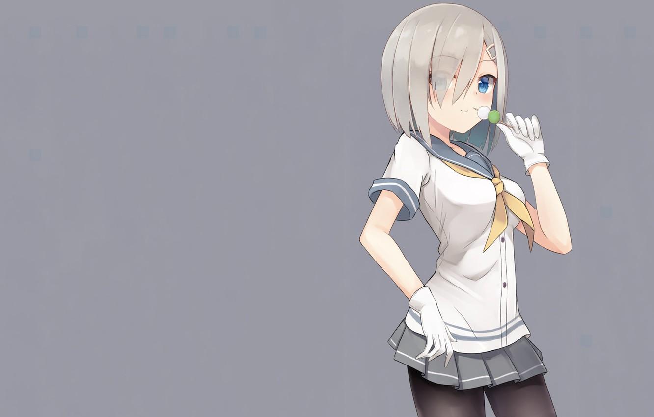 1332x850 Wallpaper kawaii, game, weapon, anime, bishojo, moe, seifuku, Kantai Collection, dango, Kancolle, japonse, Hamakaze image for desktop, section прочее