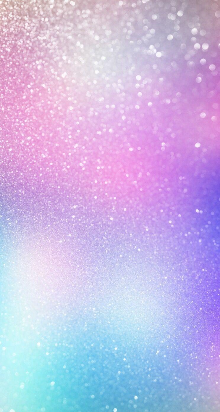 744x1392 Pink and Blue Glitter Wallpaper