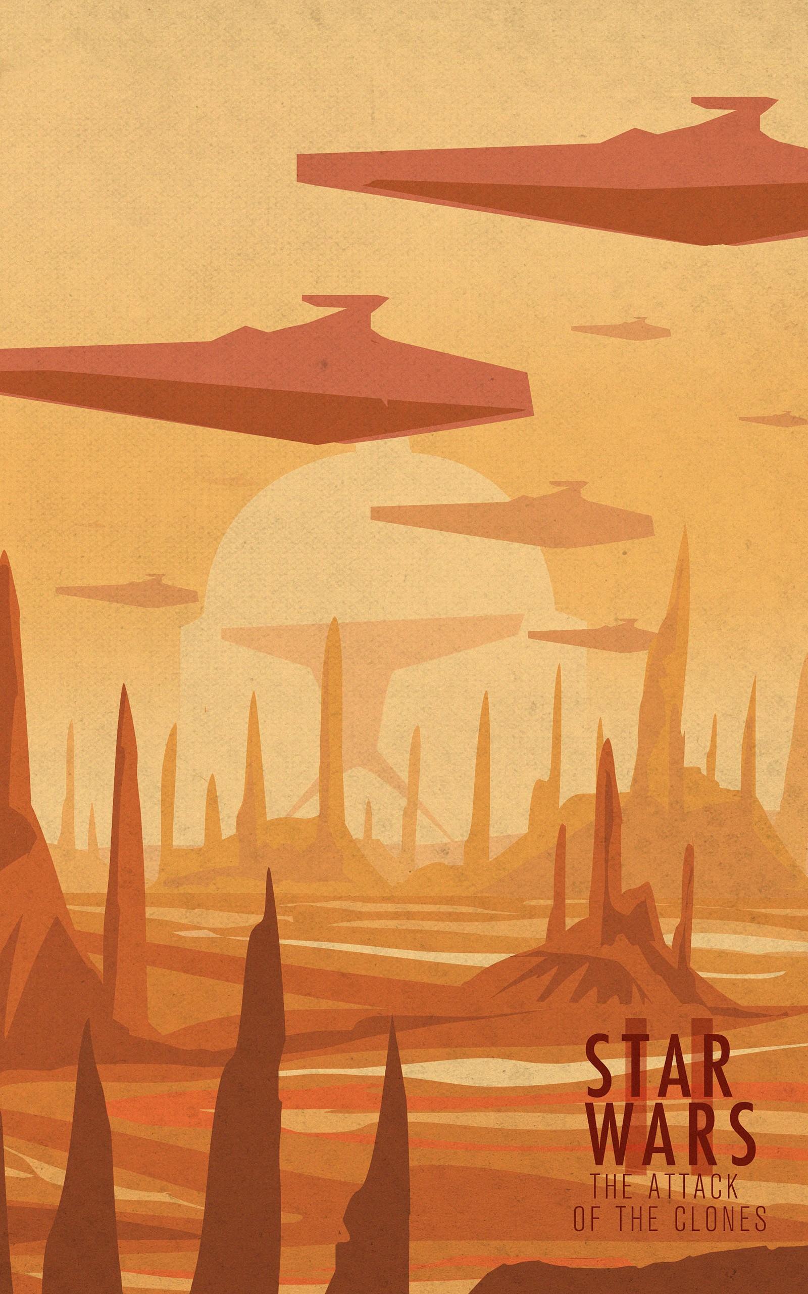 1600x2560 Star Wars, Minimalism, Star Wars: Episode II The Attack Of The Clones, Portrait Display Wallpaper HD / Desktop and Mobile Background