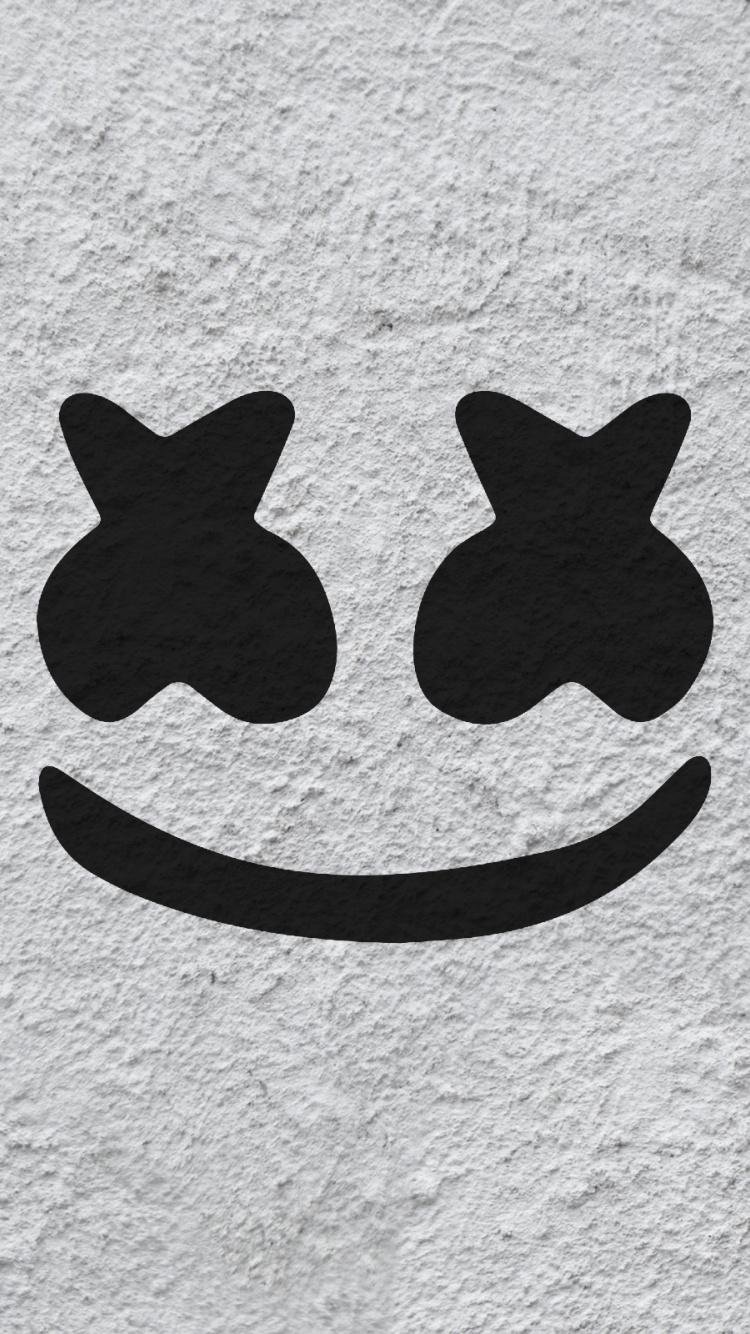 750x1334 art logo wallpaper Marshmello iPhone Wallpaper