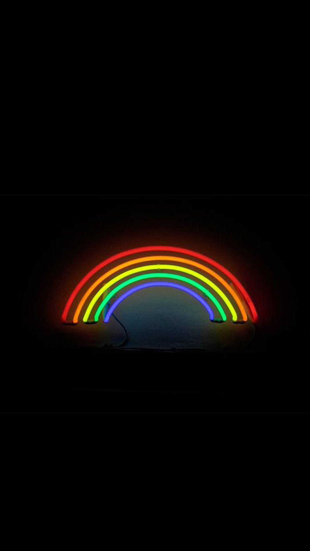 1080x1920 Black And Rainbow Aesthetic Wallpaper
