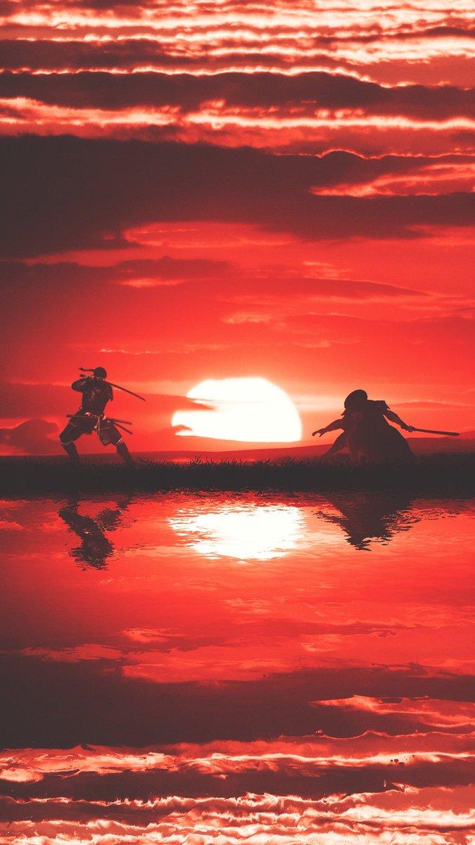 675x1200 Samurai Sunset Wallpaper iPhone