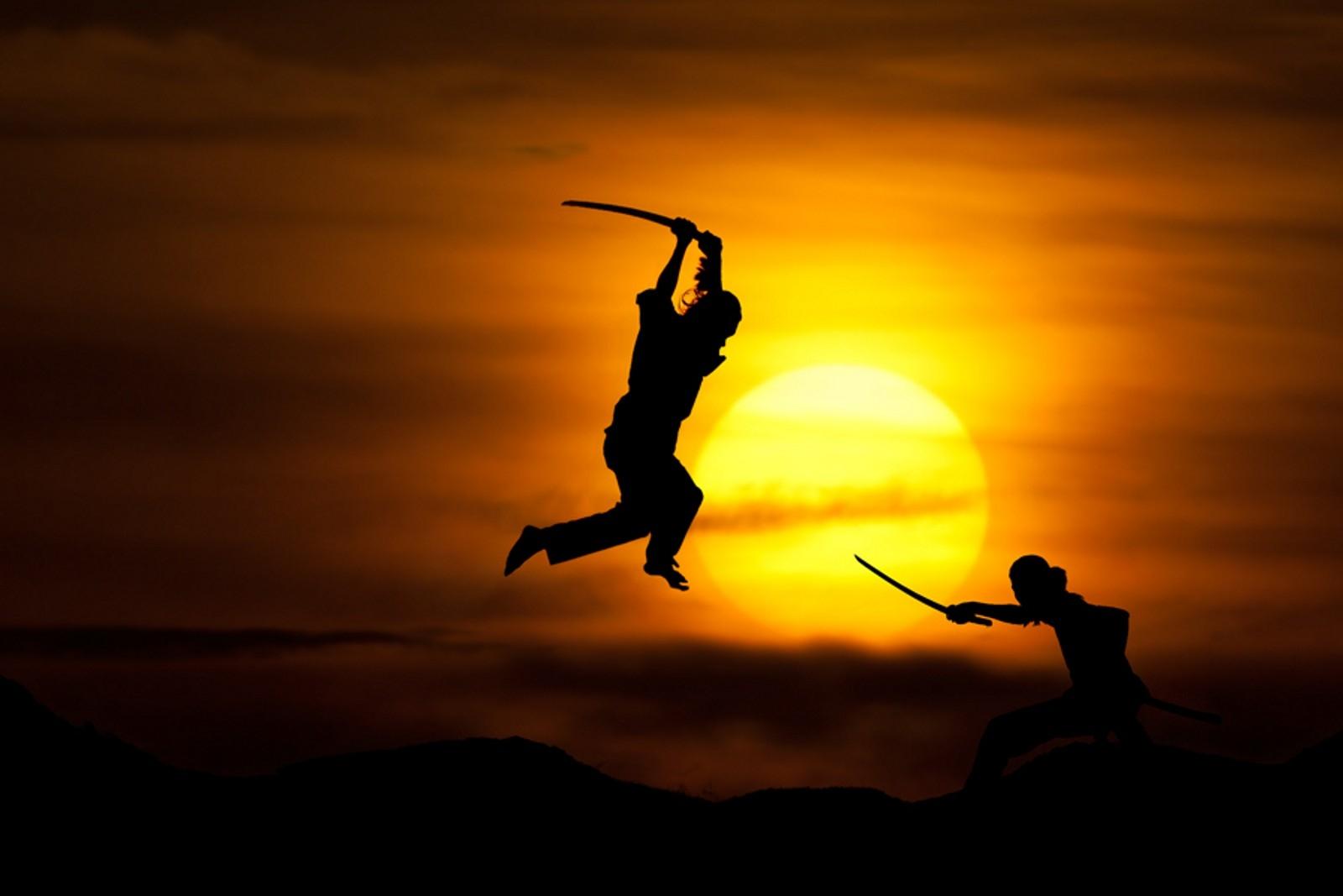 1600x1067 sunset samurai martial arts fighters 1600x1067 wallpaper