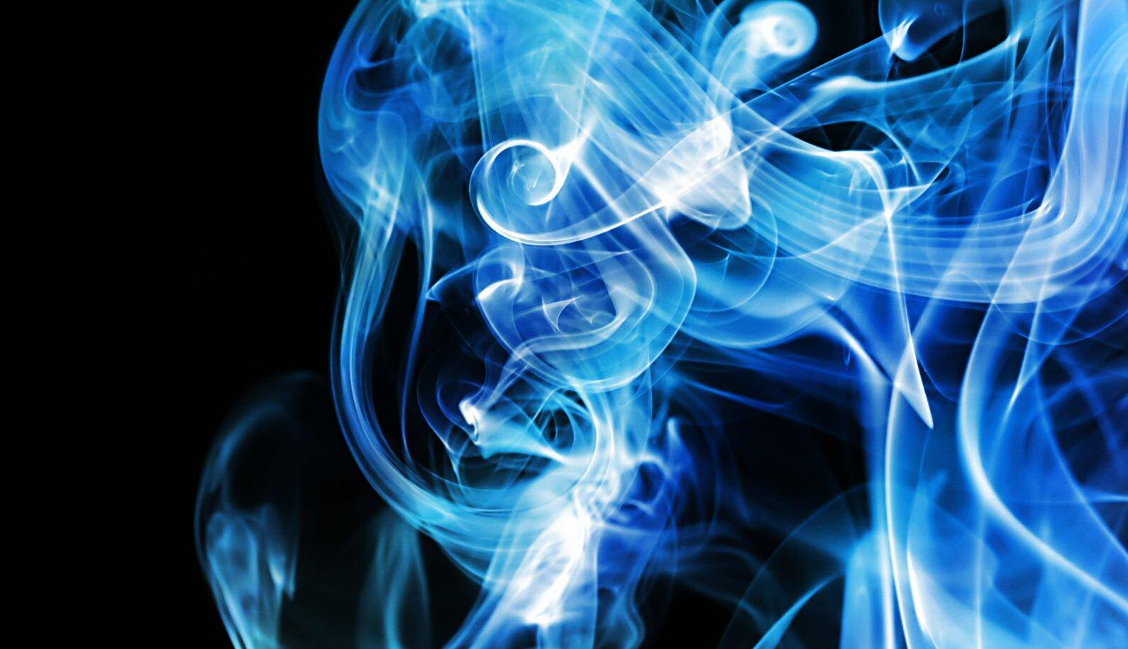 1590x915 Blue Smoke Wallpaper