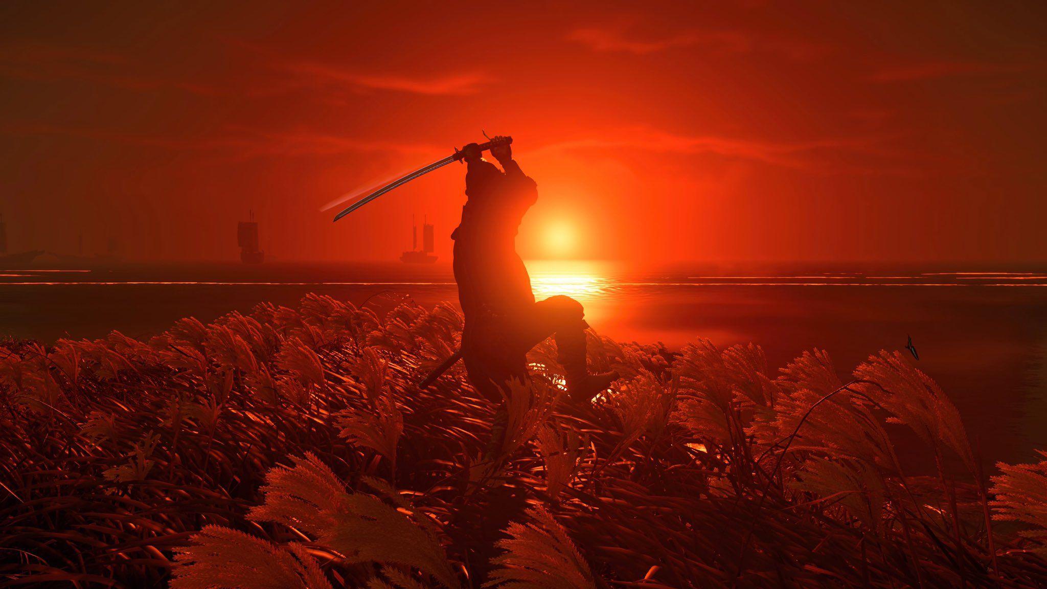 2048x1152 Pin oleh semer sakis di Ghost of Tsushima -for my home