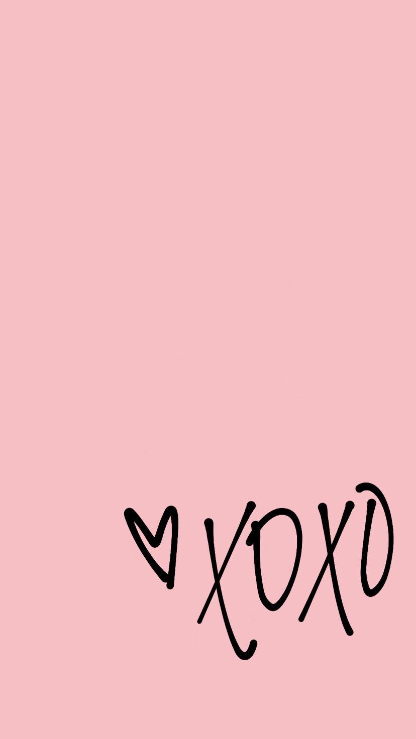828x1472 Xoxo Pink Wallpaper