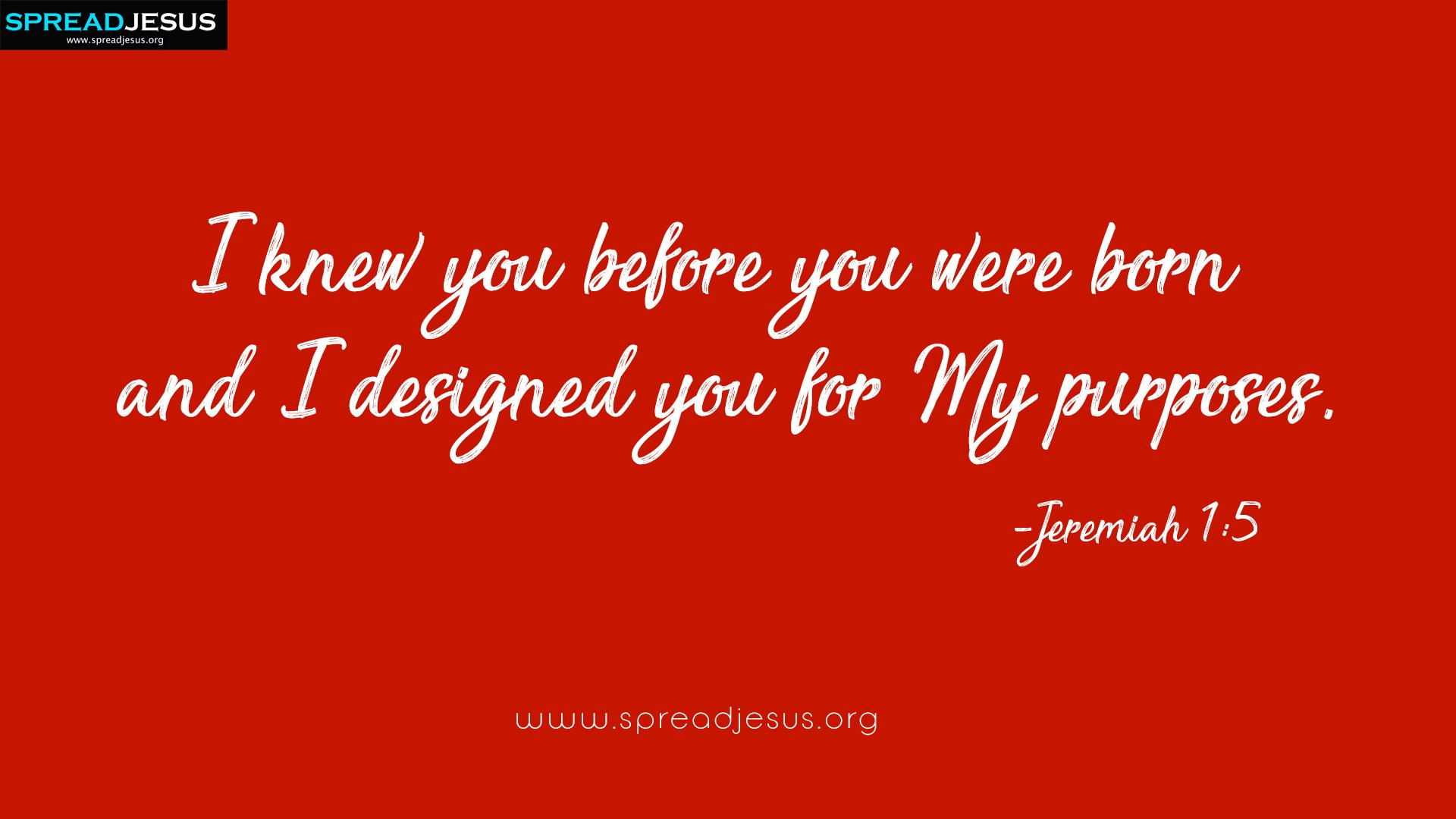 1920x1080 Bible Quotes HD Wallpaper Jeremiah 1:5 Free Download
