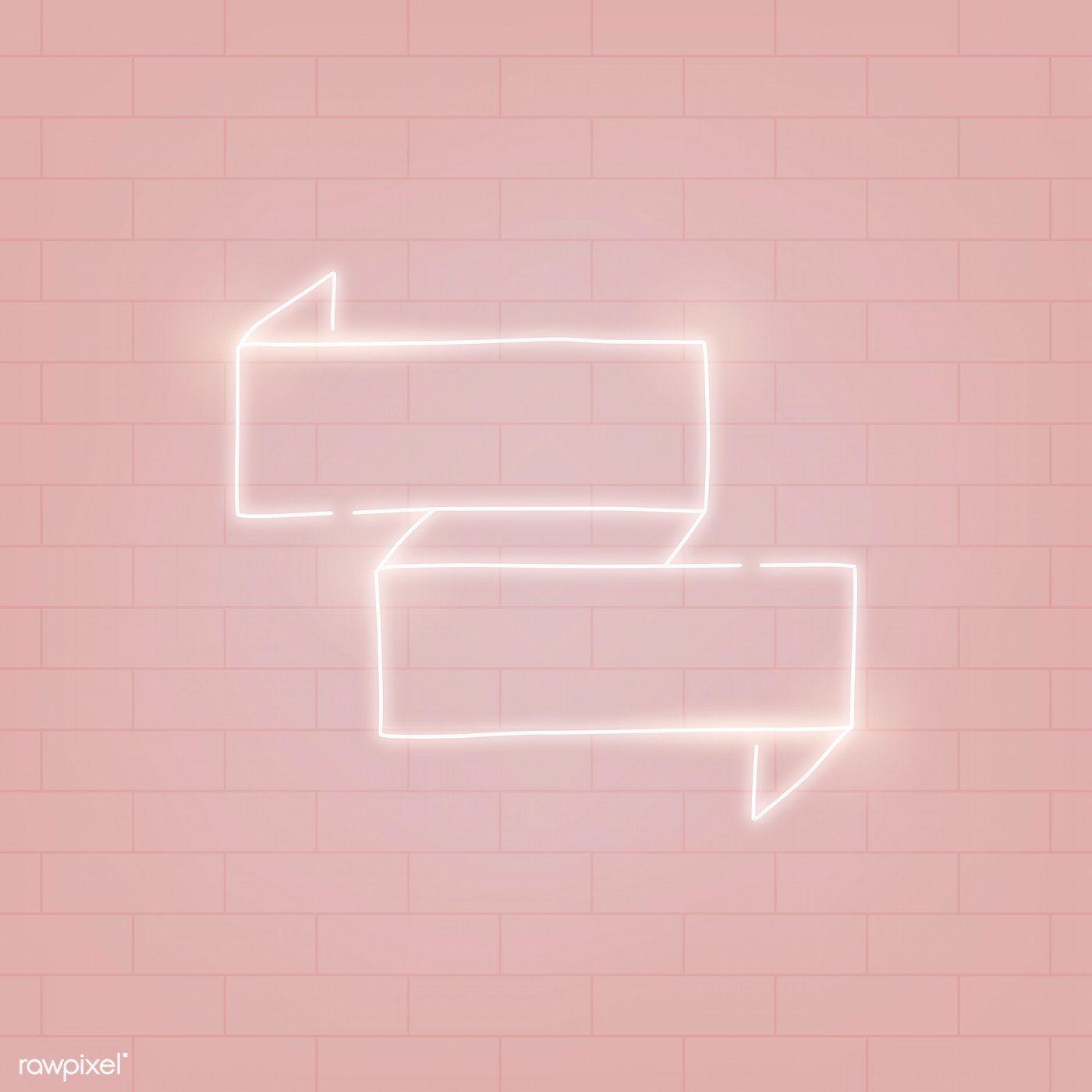 1400x1400 Neon banner on a pink background vector. free image / busbus / NingZk V. Youtube banner background, Youtube banners, Pink background