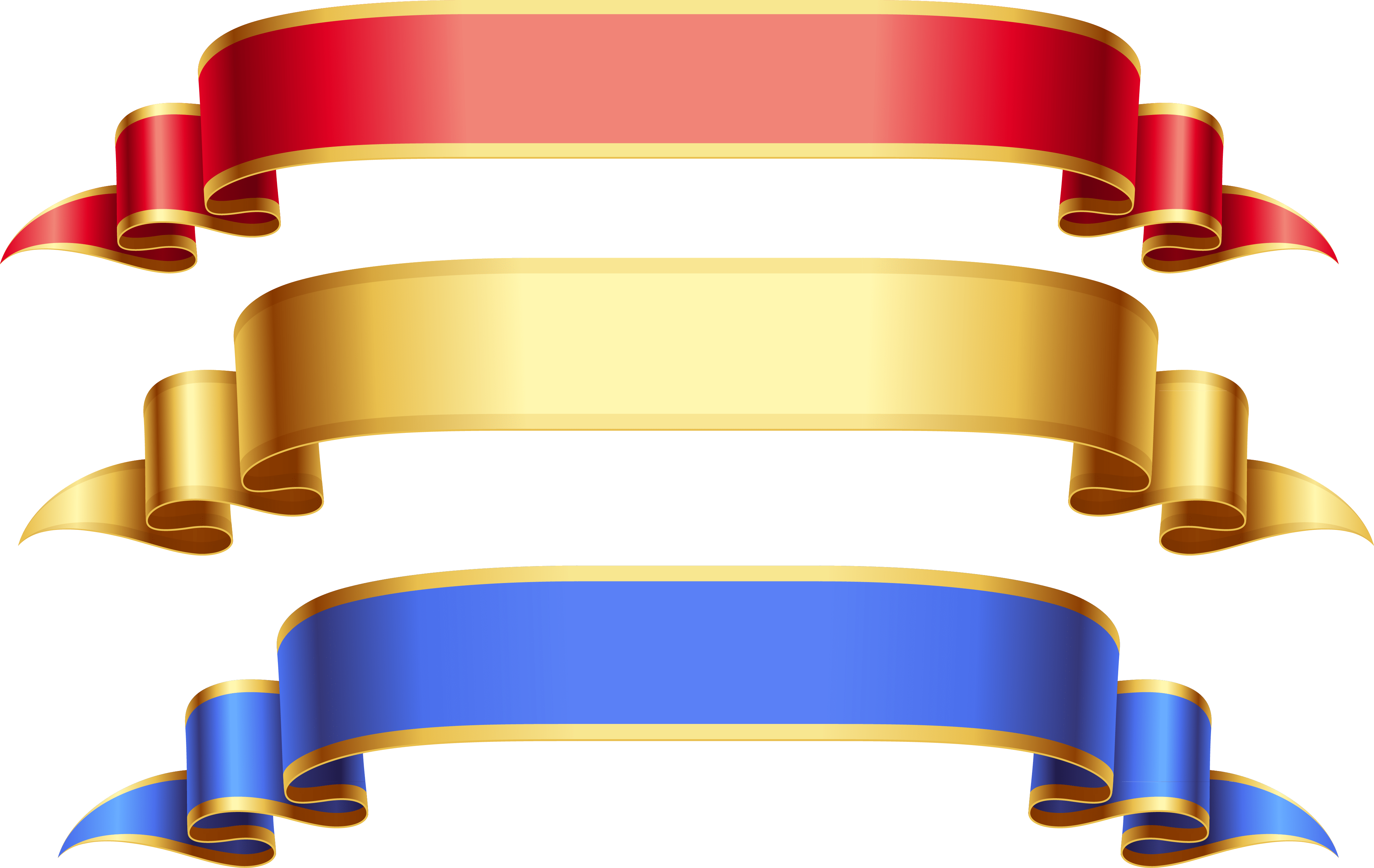 4291x2711 Gold Ribbon Banner Clipart Clip Art Image. Ribbon banner, Blue banner, Banner clip art