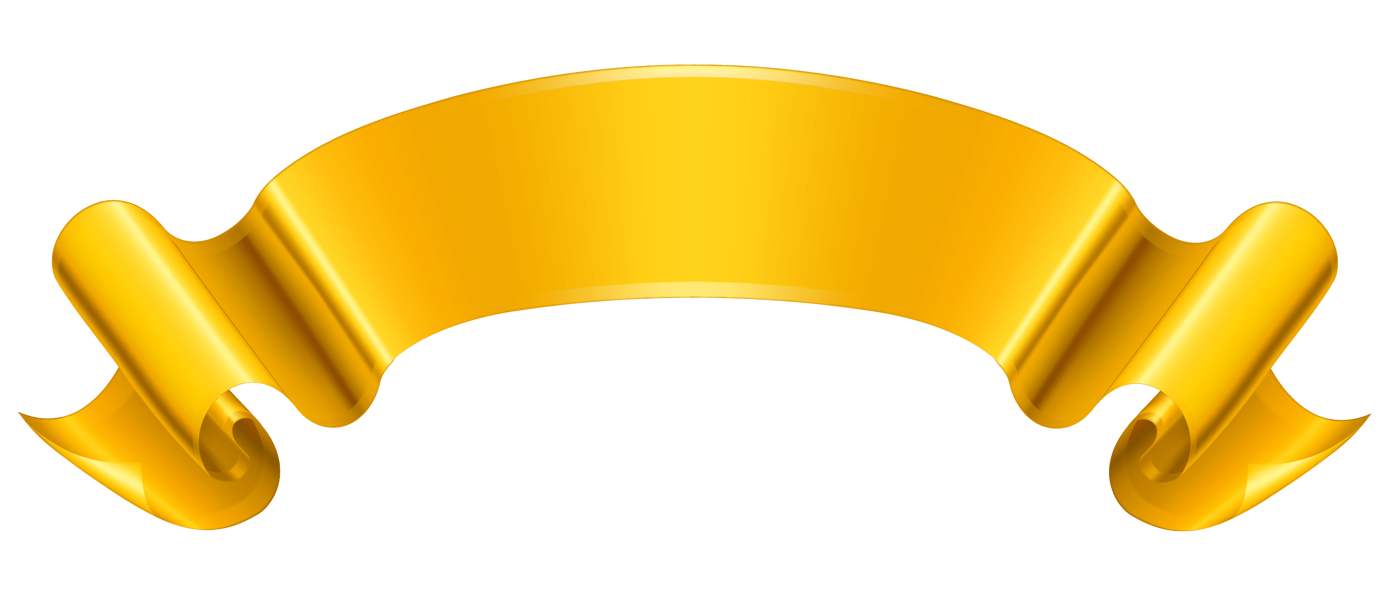 2788x1226 Gold Banner PNG Clipart Picture​-Quality Image and Transparent PNG Free Clipart