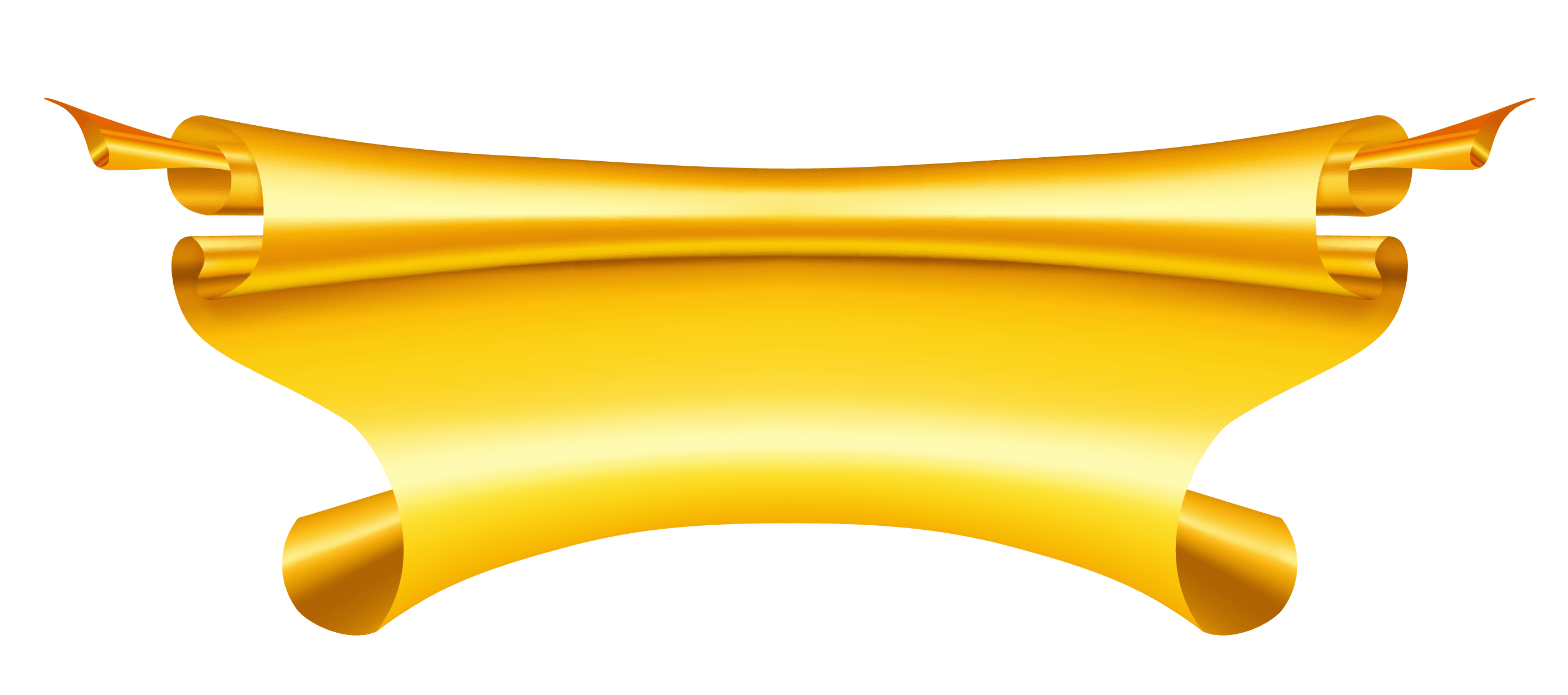 2743x1216 Gold Banner Clipart​-Quality Image and Transparent PNG Free Clipart