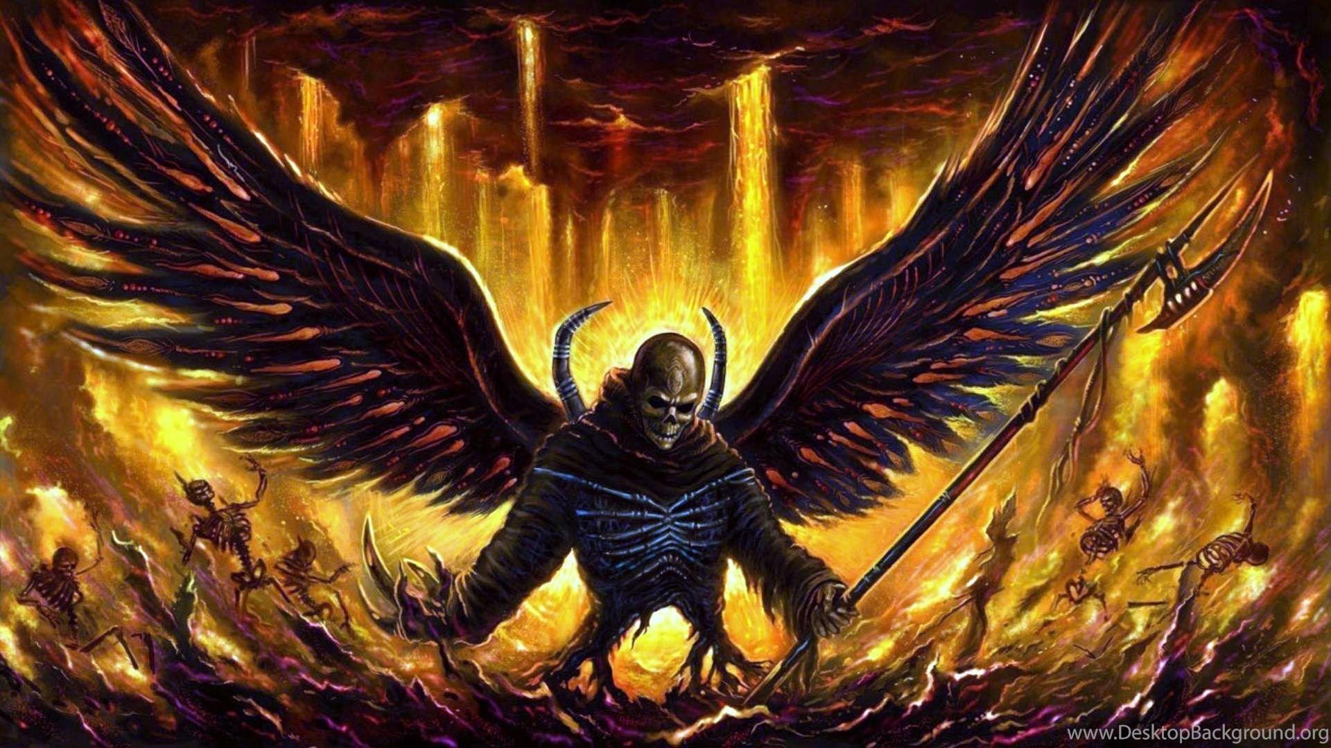 1920x1080 Wallpaper Dark Fire Evil Hell Demon Satan Occult Skulls Skeleton. Desktop Background