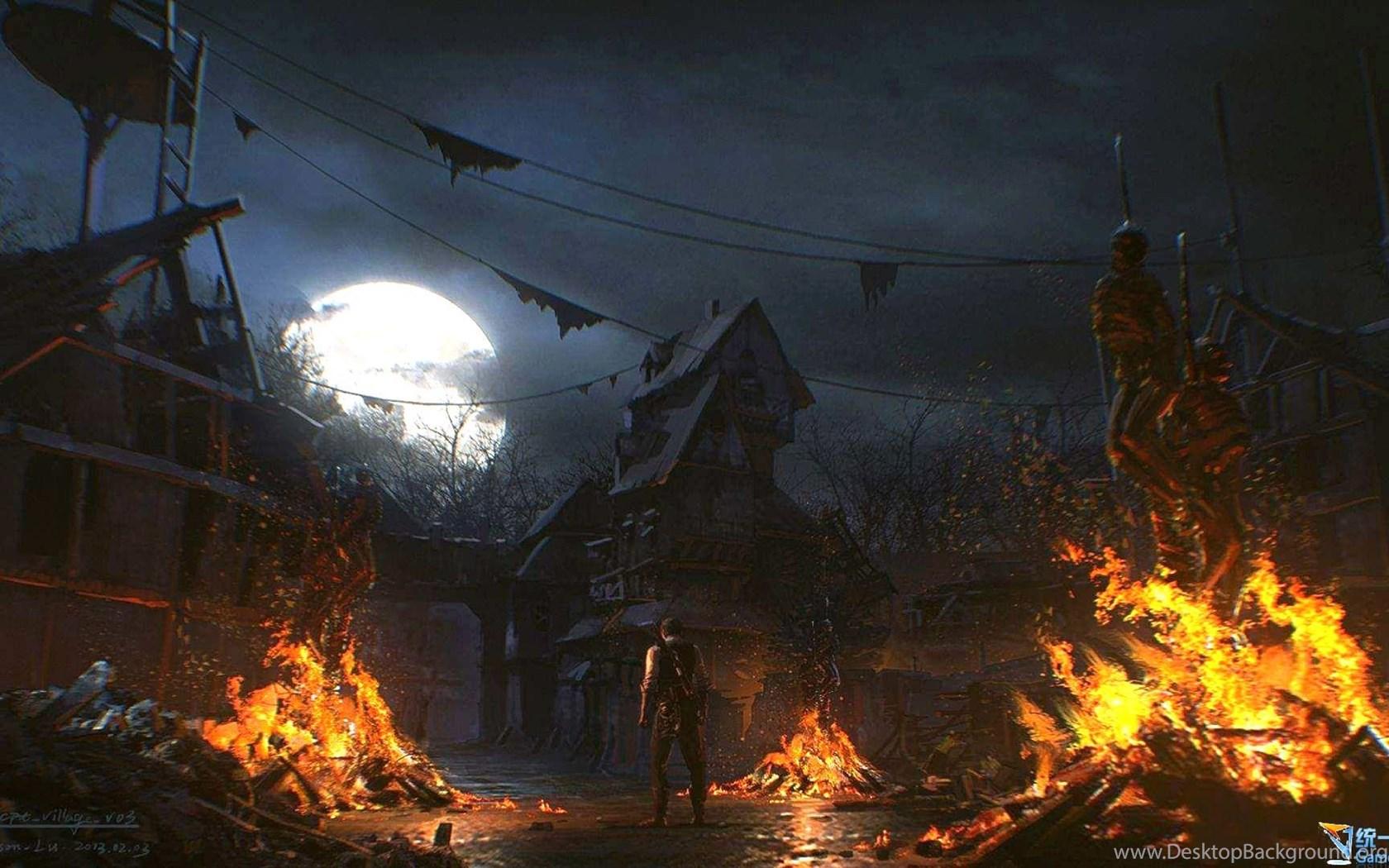 1680x1050 THE EVIL WITHIN Survival Horror Dark Fire Da Wallpaper Desktop Background