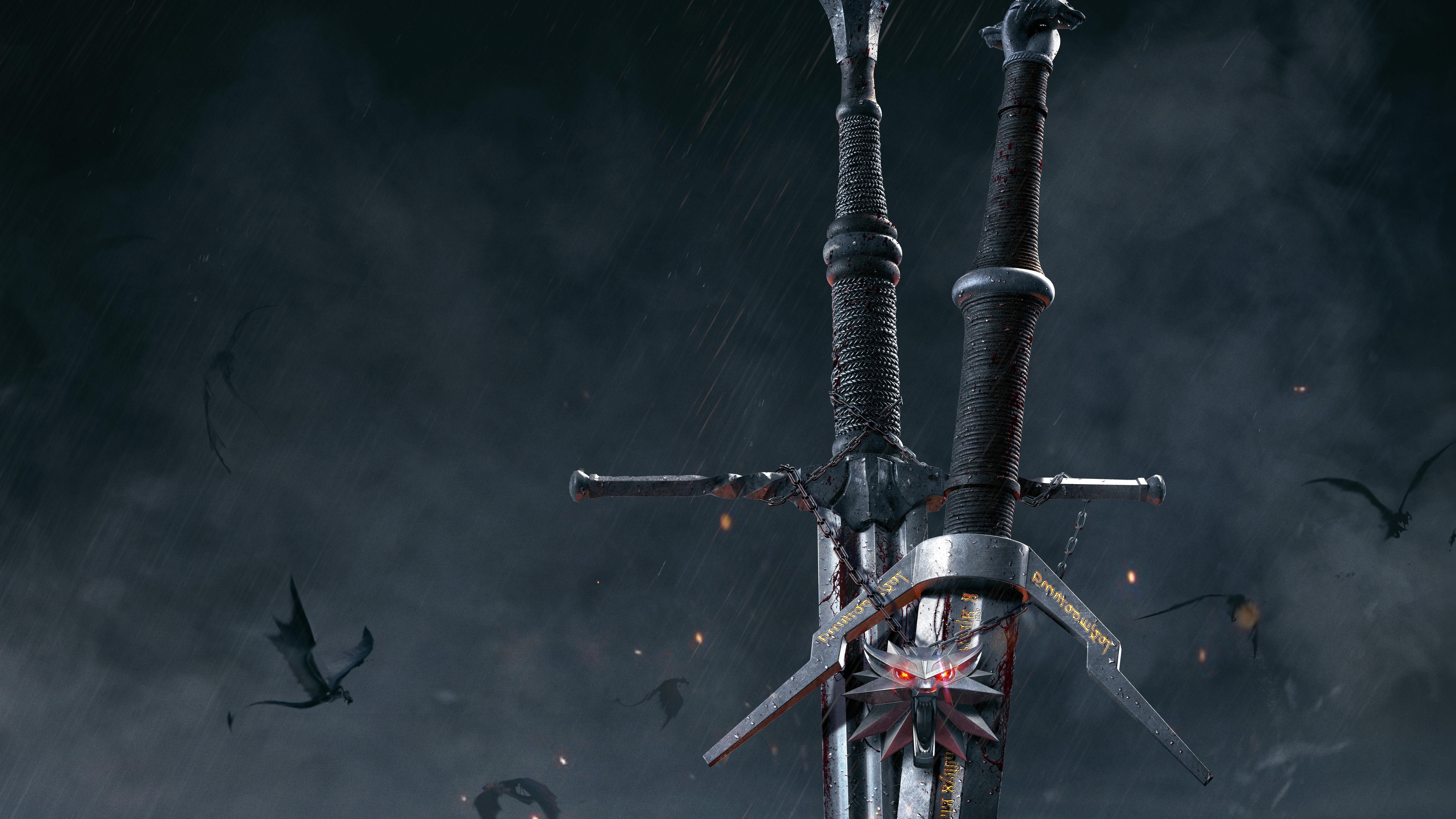 7680x4320 Wallpaper The Witcher 3: Wild Hunt, sword, hot game 7680x4320 UHD 8K Picture, Image