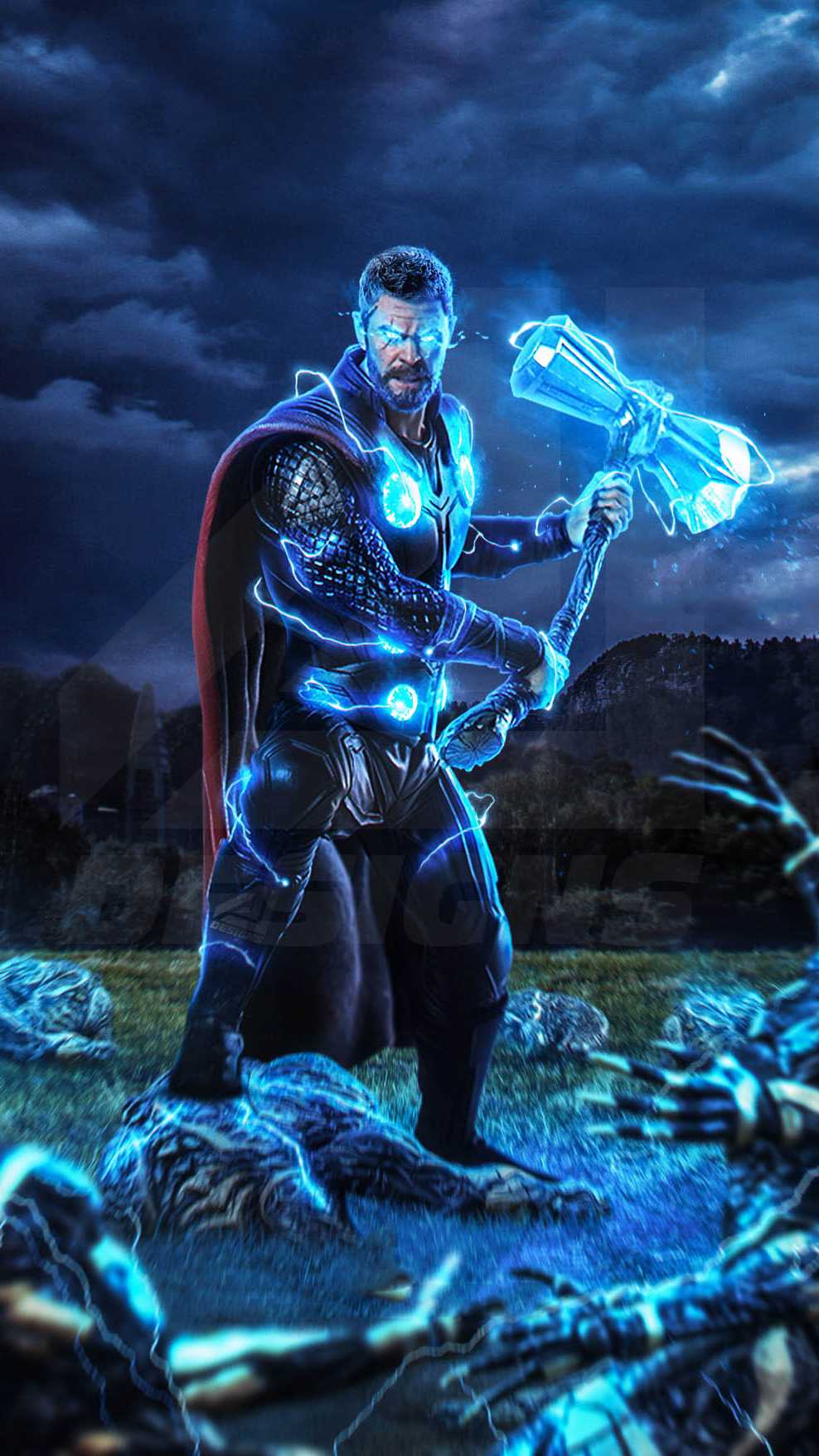 988x1757 Thor Endgame Wallpaper HD Download Image