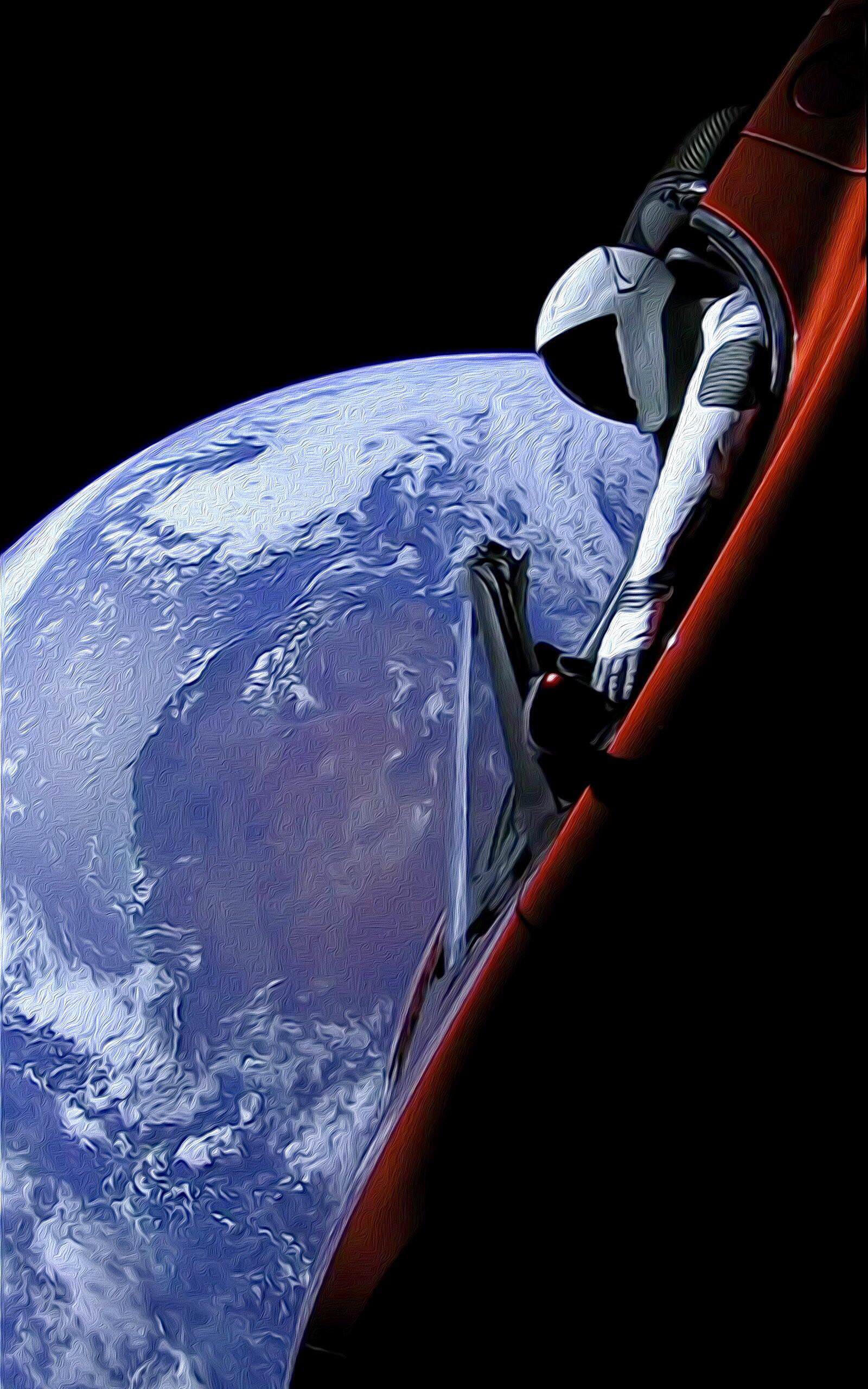 1600x2560 Starman Spacex Background