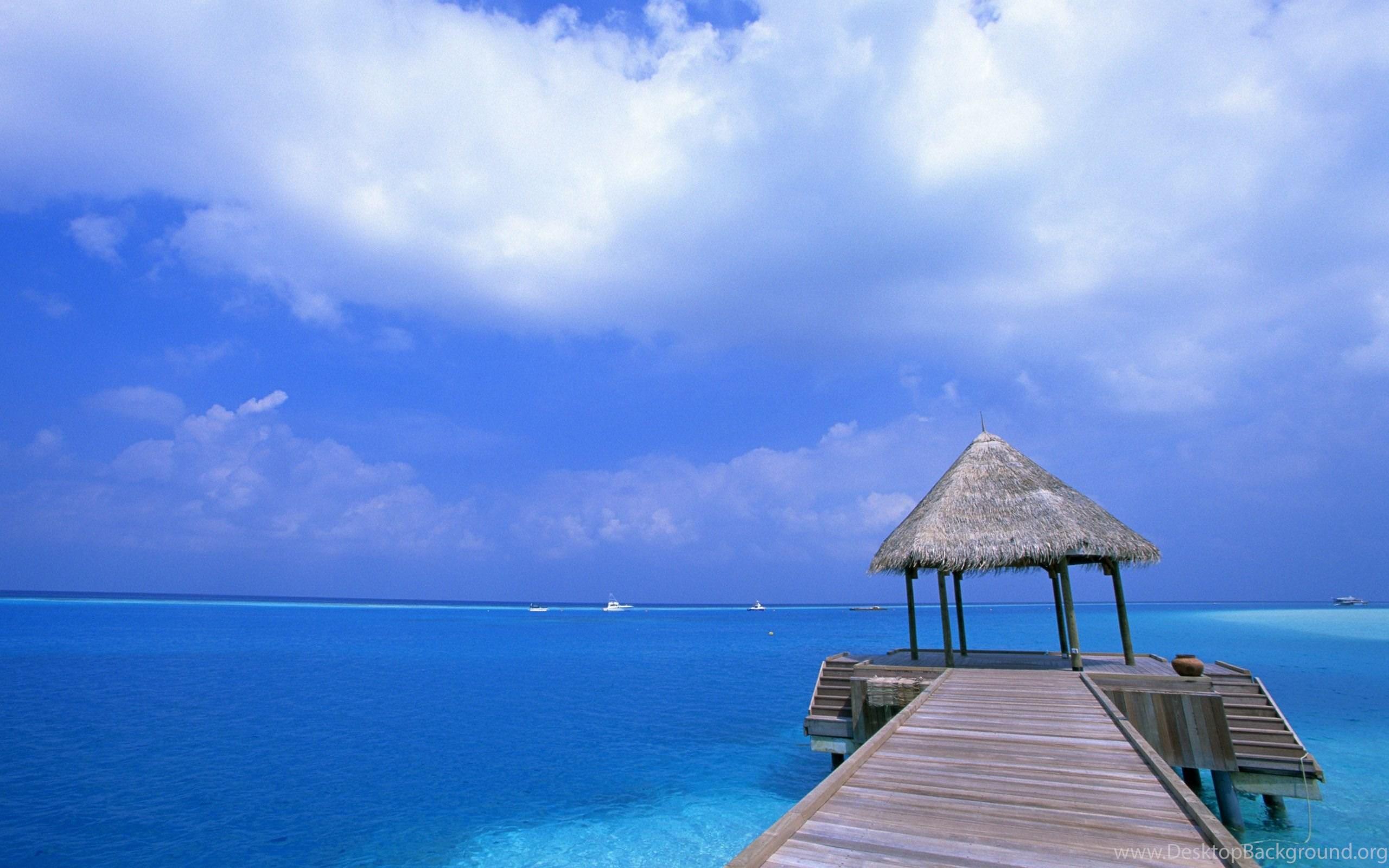 2560x1600 Blue Sky Beach Wallpaper Desktop Background