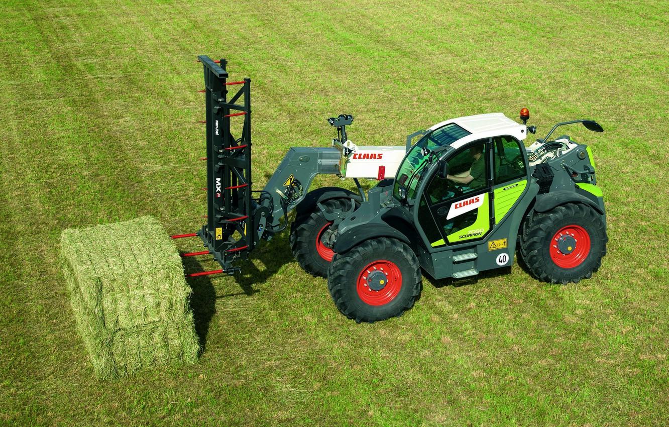 1332x850 Wallpaper field, grass, Claas, telehandler, Scorpion - for desktop, section другая техника
