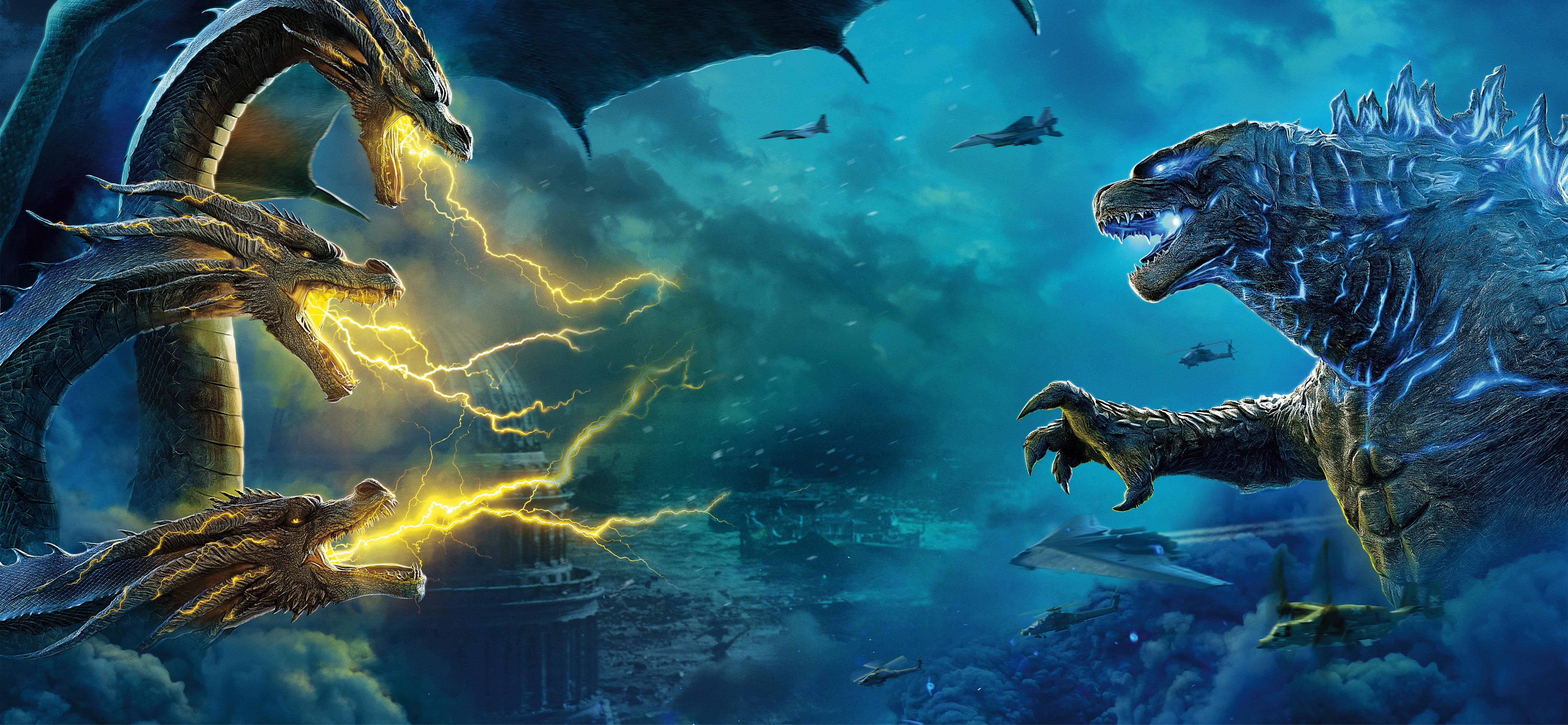 6876x3180 Movie Wallpaper Of Godzilla King Of The Monsters King Of The Monsters Banner