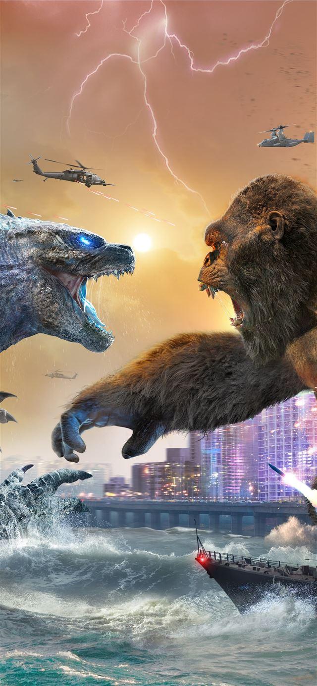 640x1385 Best Godzilla vs kong iPhone 11 HD Wallpaper
