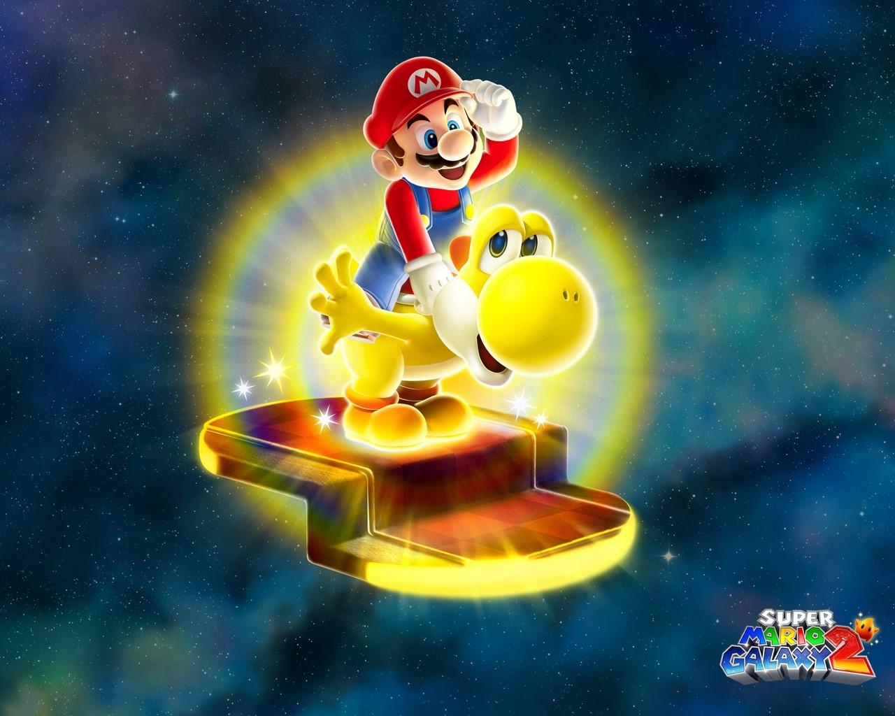 1280x1024 1280x1024 Super mario galaxy, Mario, Dinosaur, Yellow, Yoshi wallpaper JPG