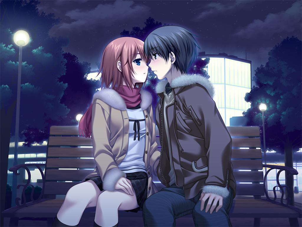 1024x768 Animax Romantic Wallpaper