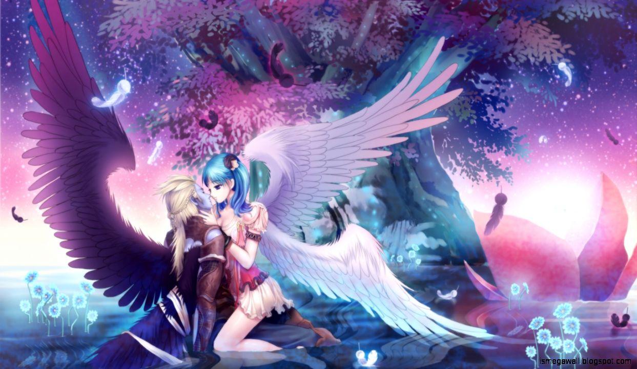 1243x721 Romance Anime Love Couple Kissing Image HD Pixhome Anime Background