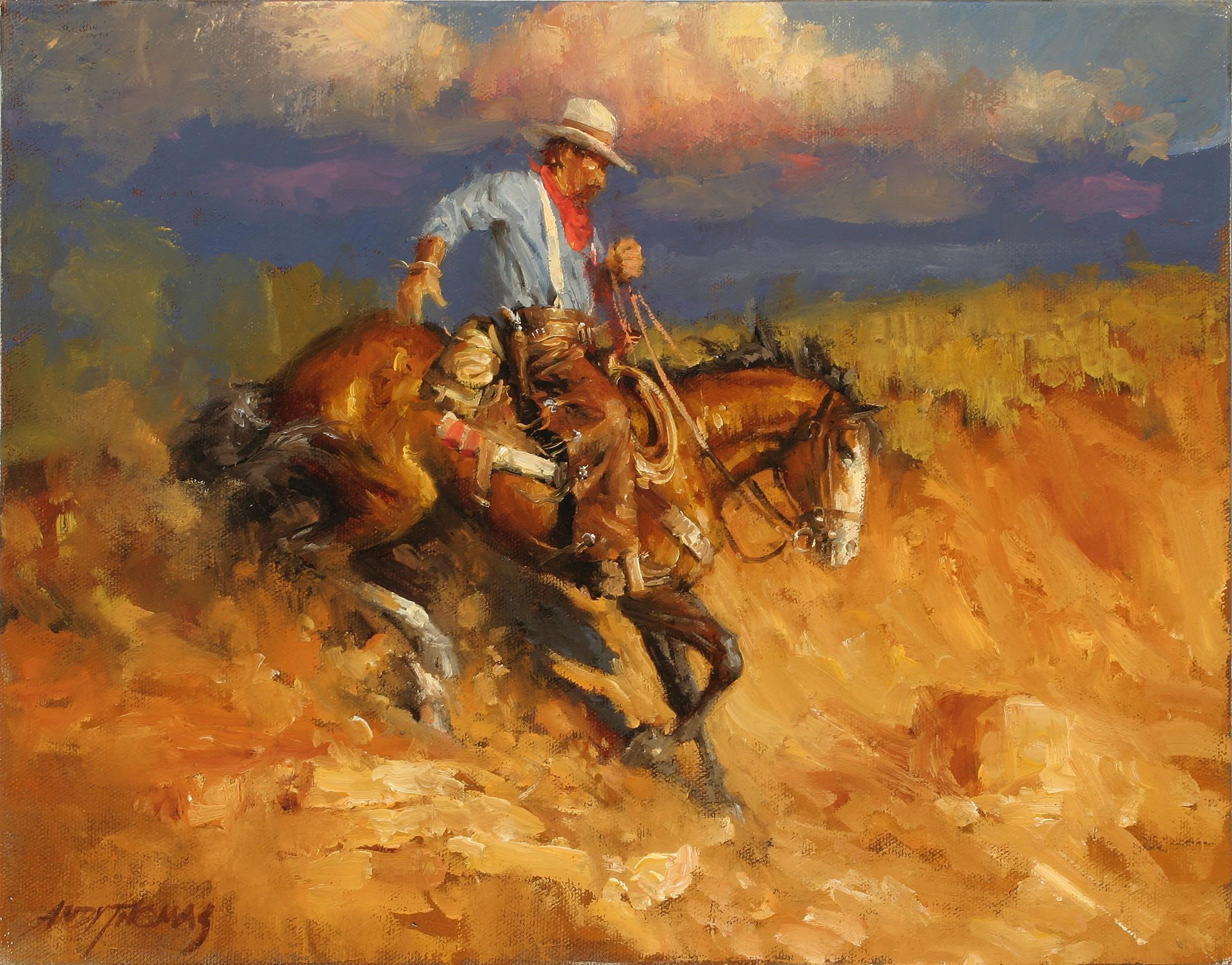 2472x1936 Cowboy Painting Wallpaper
