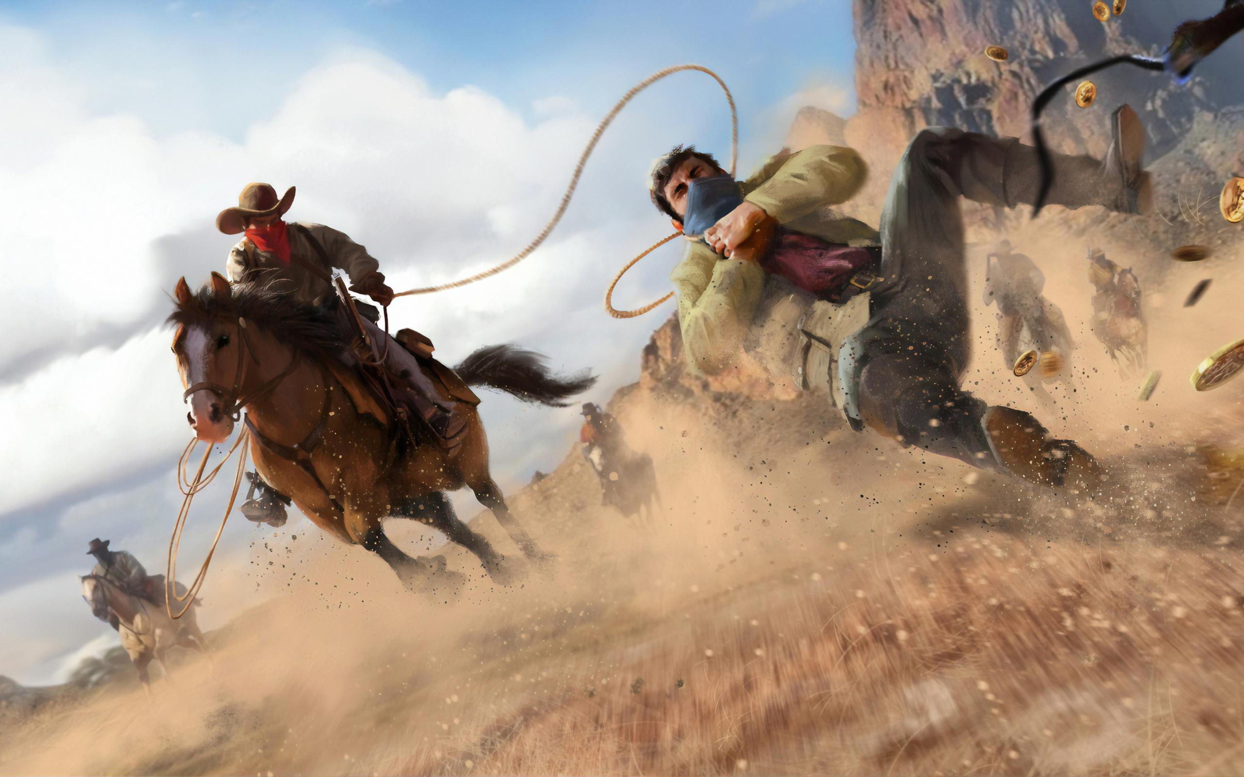 2560x1600 Cowboy, Man, Red Dead Redemption RDR Art Wallpaper & Background Image