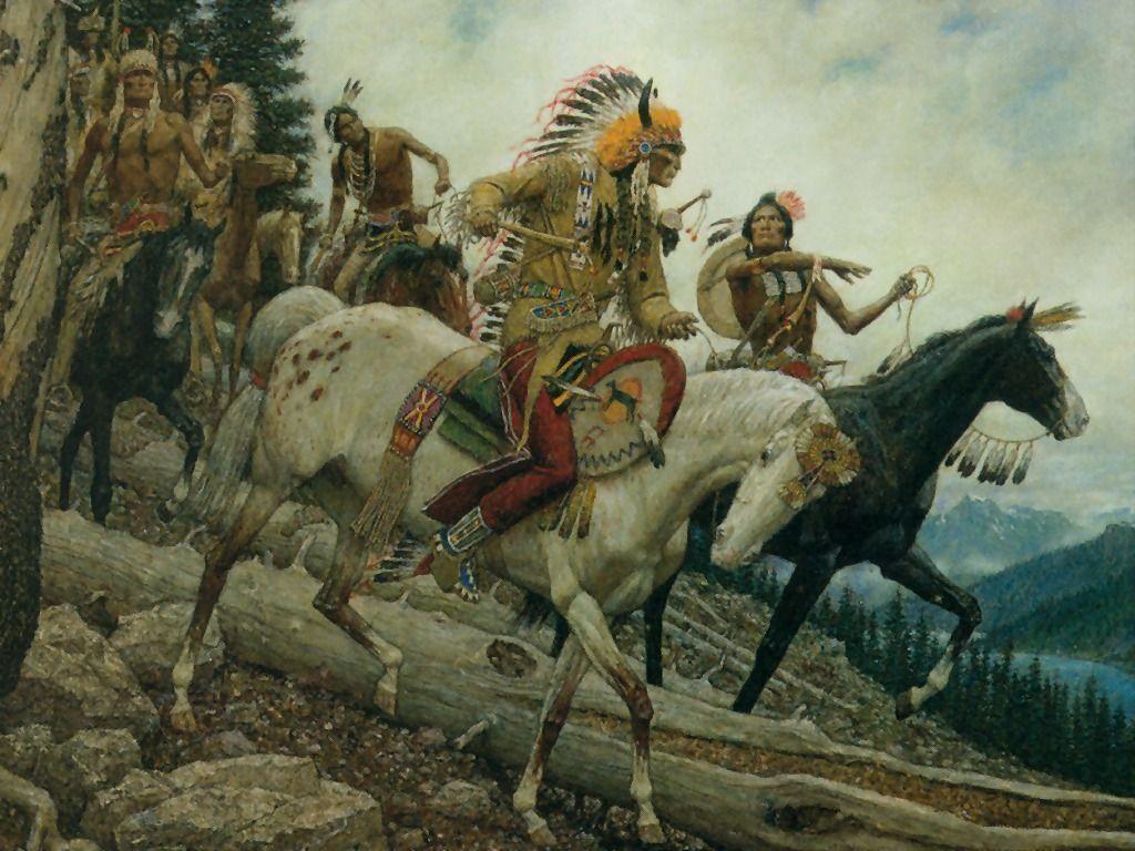 1024x768 Arnold Friberg Cowboy Paintings