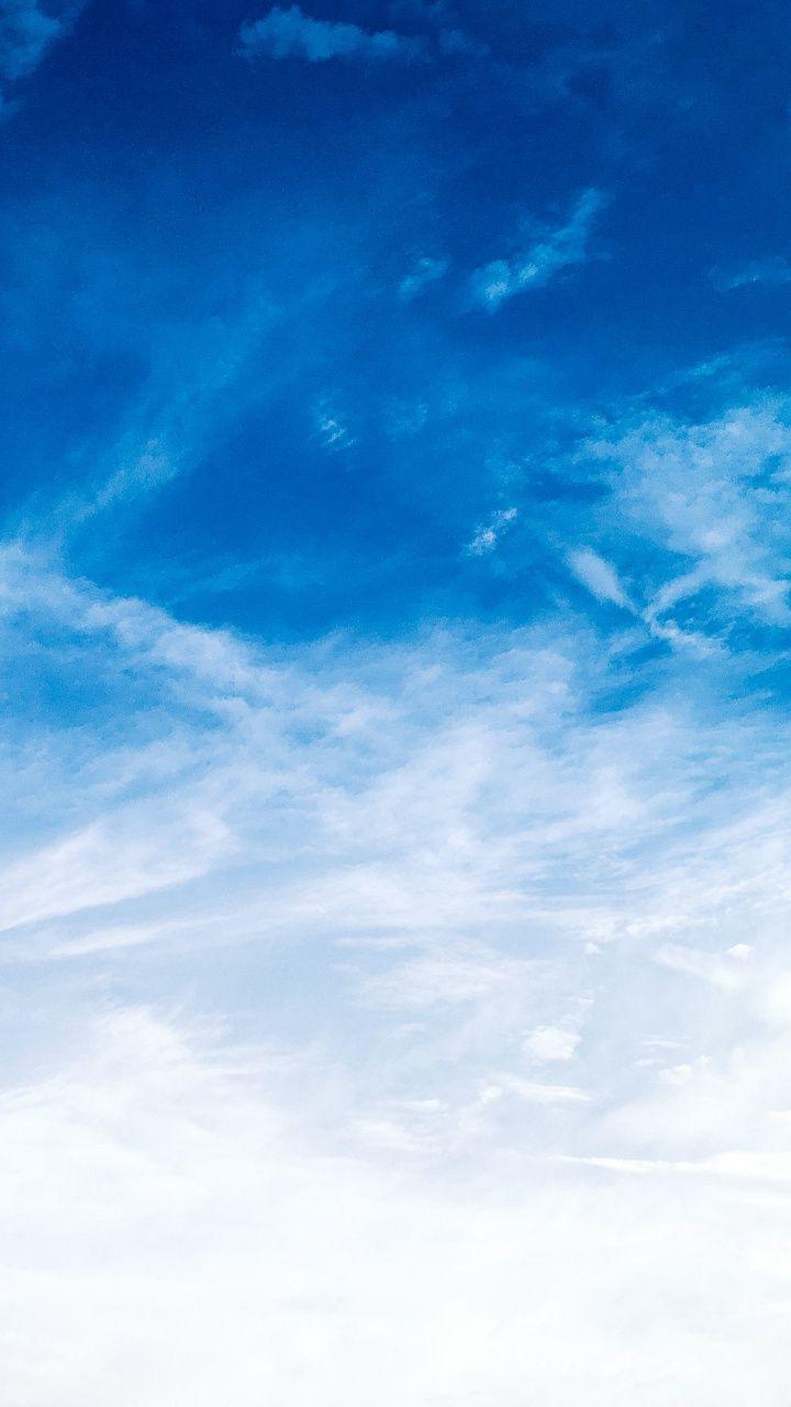 720x1280 Clouds and blue sky, sunny day, 720x1280 wallpaper. Blue sky wallpaper, Blue sky photography, Sky aesthetic