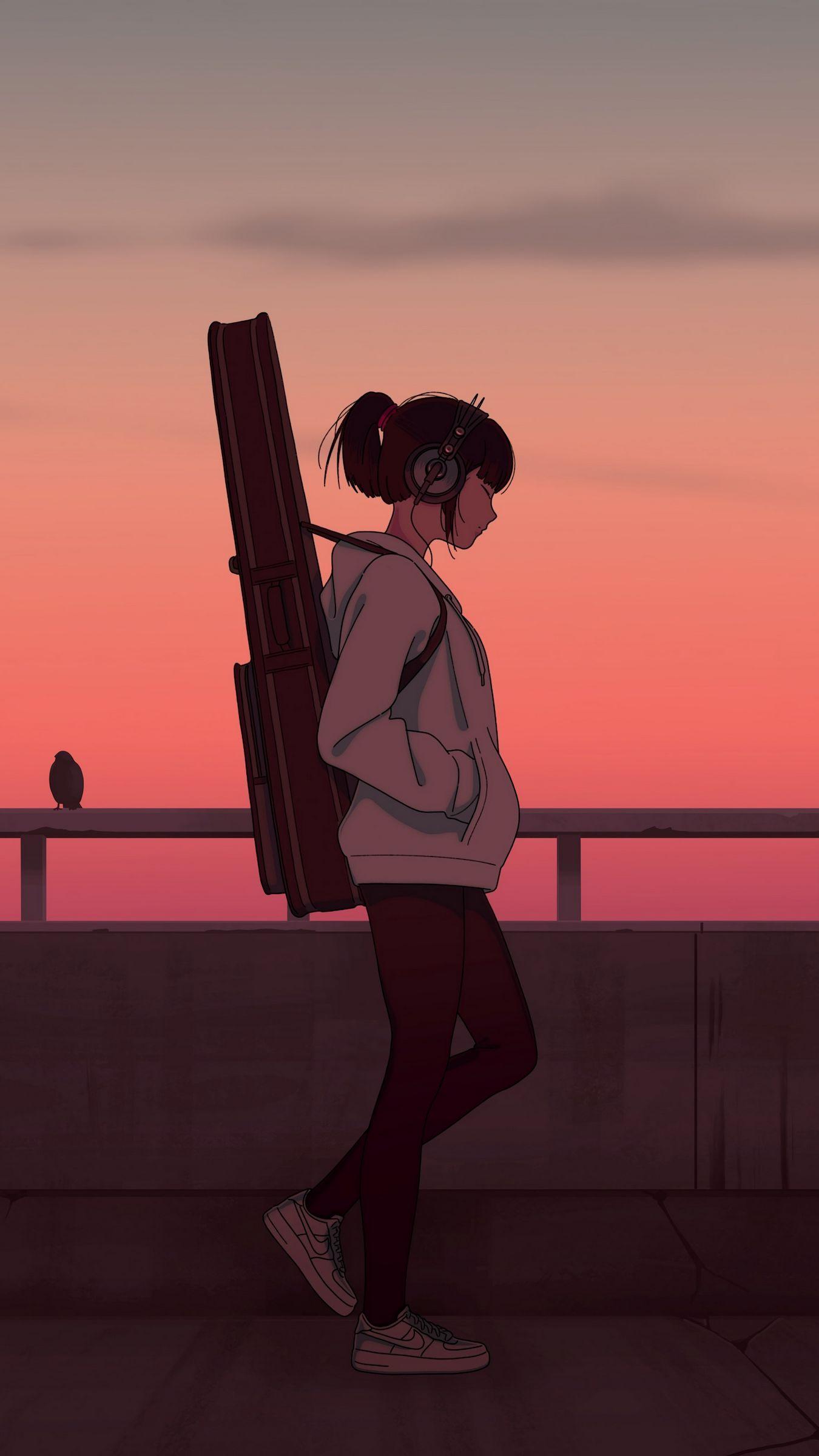 1350x2400 Art Black Wallpaper For Girls
