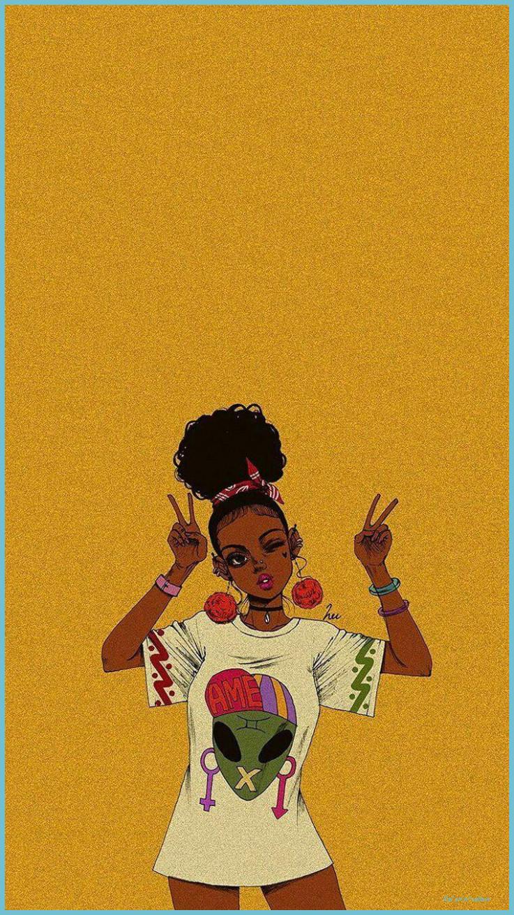 737x1311 Black Girl Art Wallpaper Free Black Girl Art Background Girl Art Wallpaper