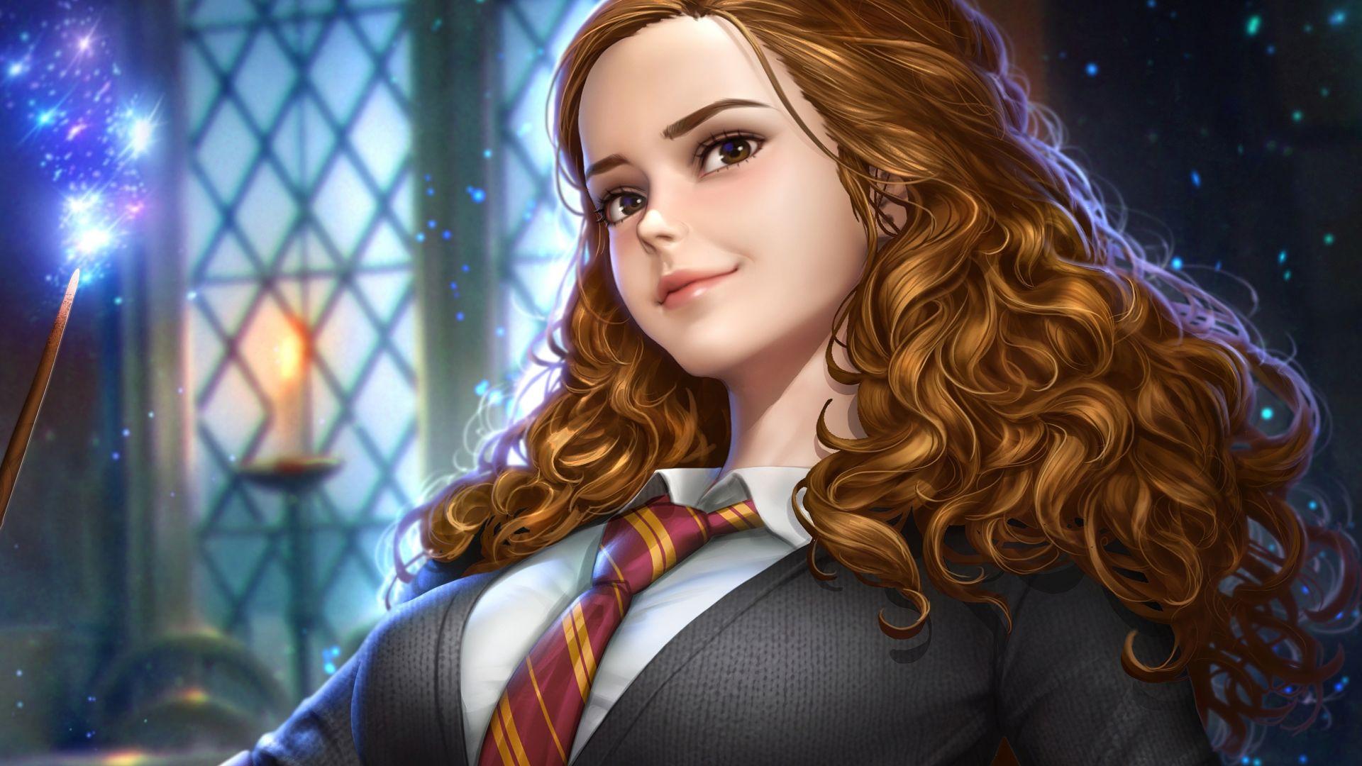 1920x1080 Desktop wallpaper harry potter, magician girl, art, HD image, picture, background, a5a4f0