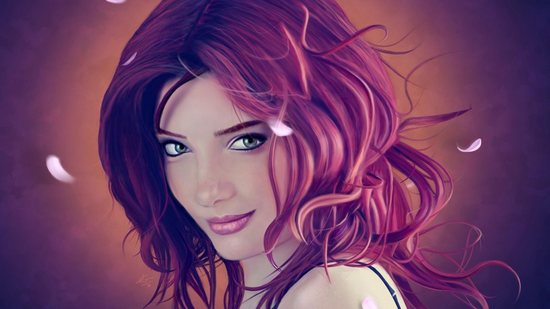 1920x1080 Wallpaper girl, portrait, art, Girls